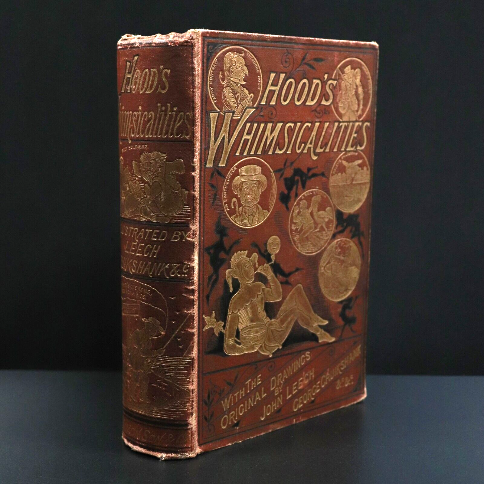 c1880 Whimsicalities by Thomas Hood Antique Illustrated British Literature Book