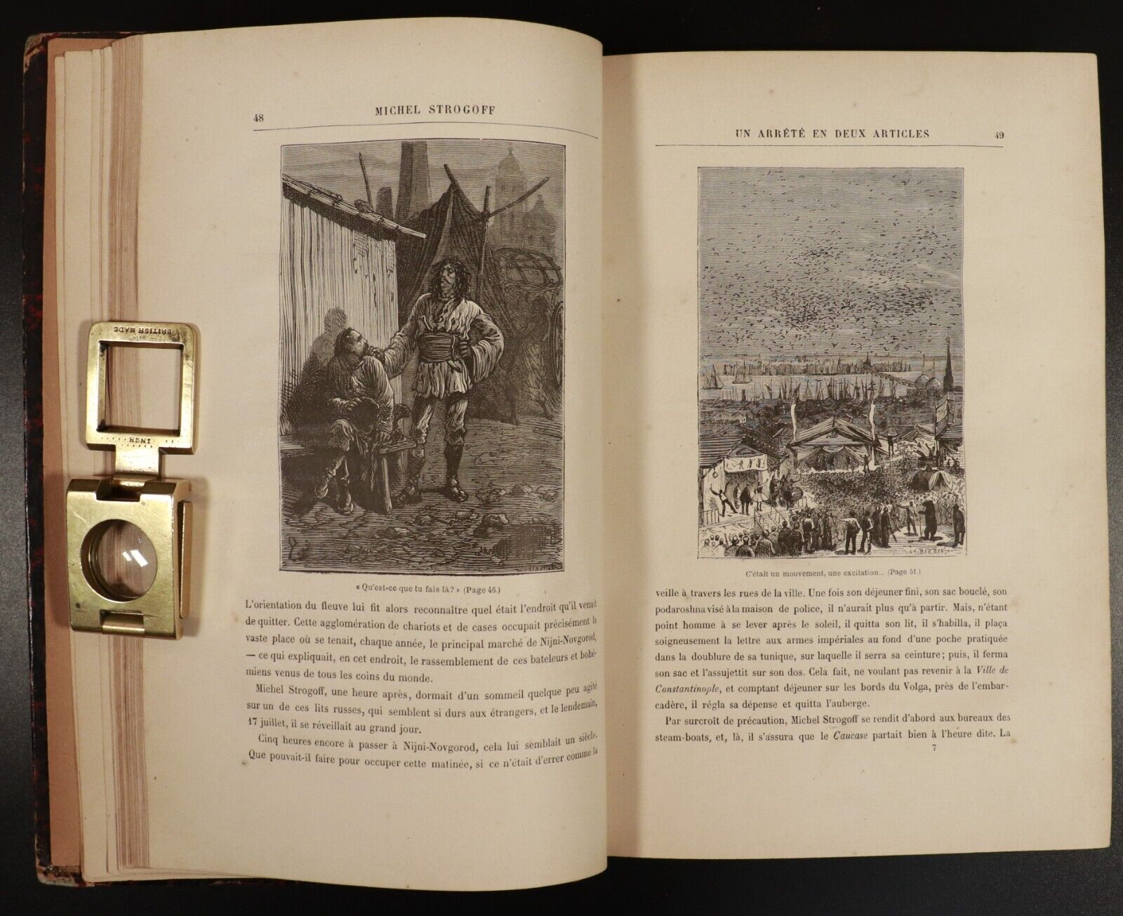 c1880 Michel Strogoff de Moscou a Irkoutsk Jules Verne Antiquarian Fiction Book