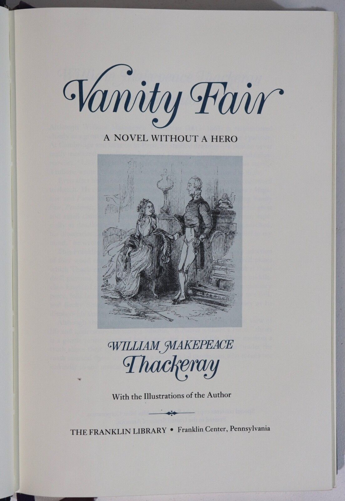 1981 Vanity Fair by William Makepeace Thackeray Franklin Library Book