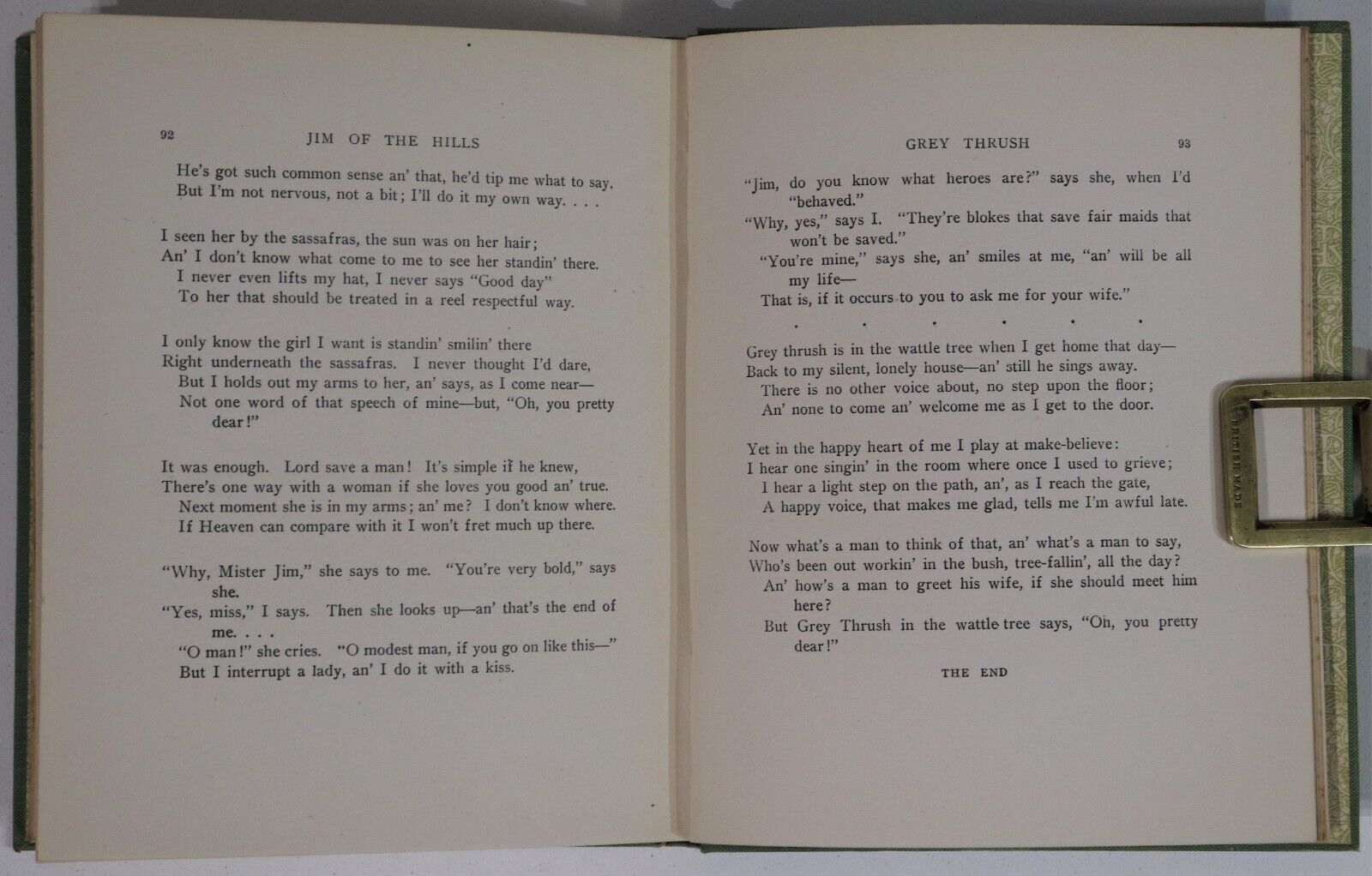 Jim Of The Hills by CJ Dennis - 1919 - 1st Edition Australian Literature Book