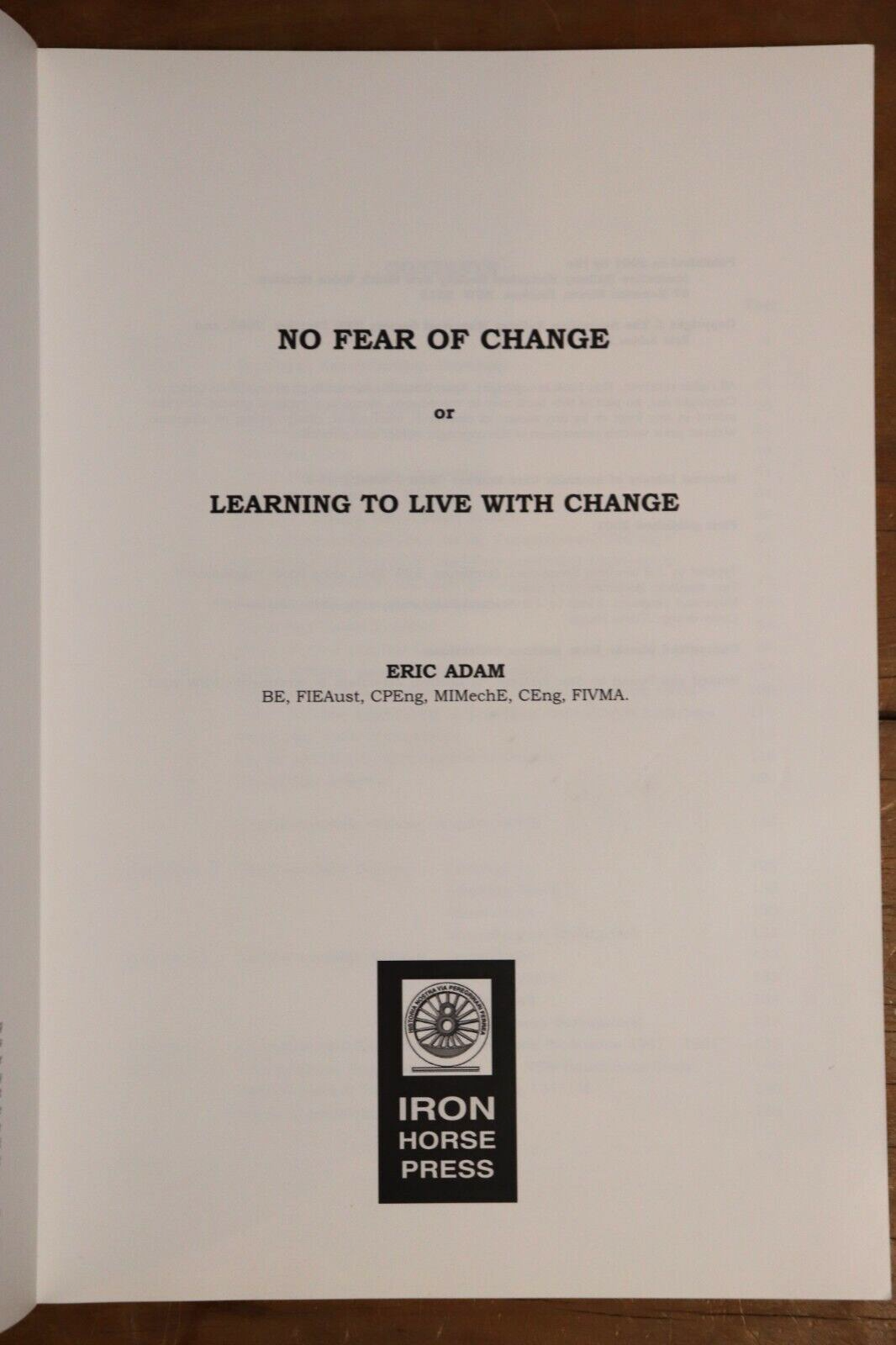 2001 No Fear Of Change 1st Edition Australian Railway History Book