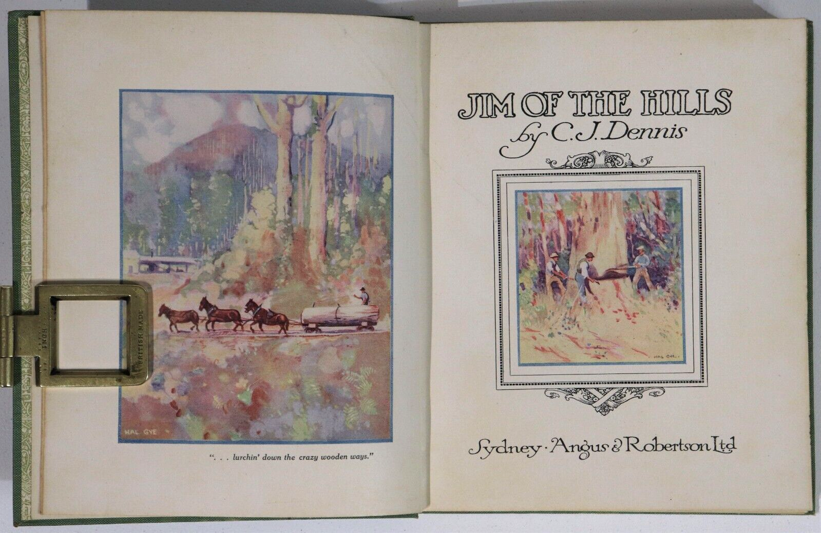 Jim Of The Hills by CJ Dennis - 1919 - 1st Edition Australian Literature Book