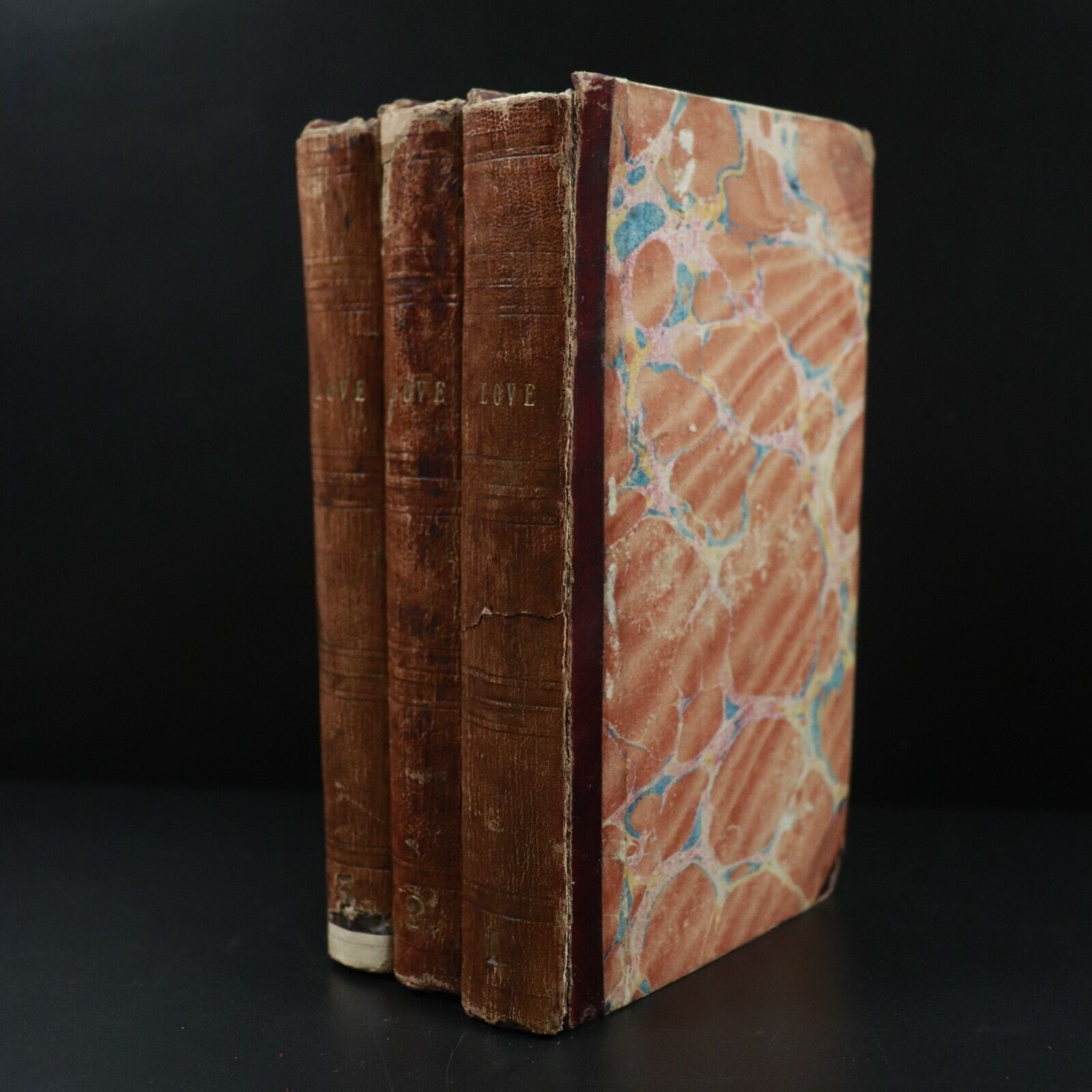 1841 3vol  "Love" by Lady Charlotte Bury Antiquarian British Fiction Book Set