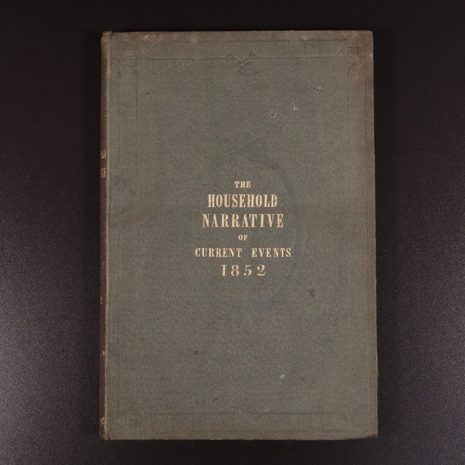 1852 The Household Narrative Of Current Events Charles Dickens Antique Book Gold