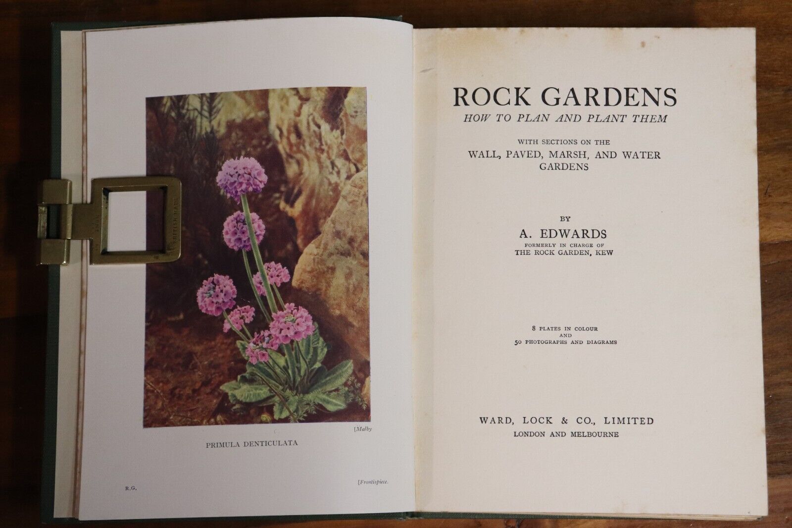 1937 Rock Gardens by A. Edwards Antique Gardening Reference Book - 0