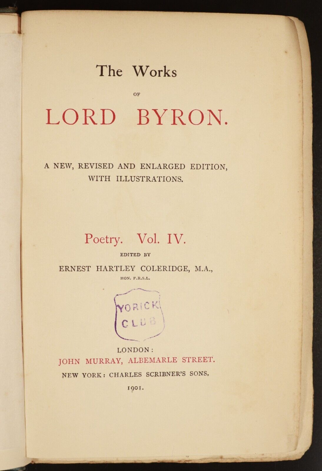 1898 6vol Works Of Lord Byron - Poetry - Edited by E.H. Coleridge Antique Books