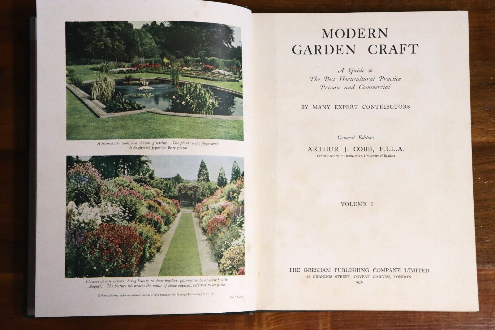 Modern Garden Craft by AJ Cobb: 3 Volume Set - 1936 - Antique Gardening Books