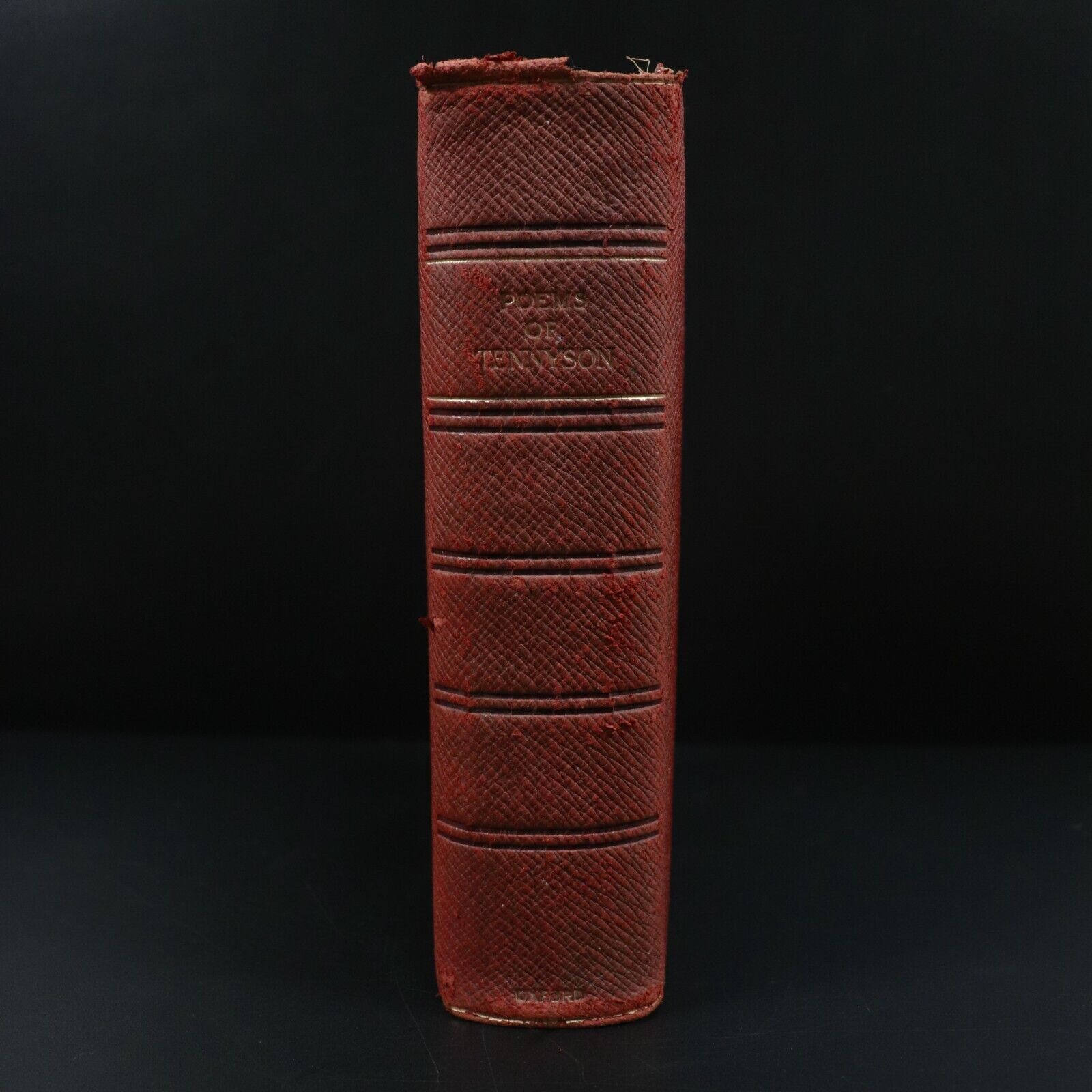 1910 Poems Of Tennyson Oxford Edition Antique Poetry Book Gilt Edge