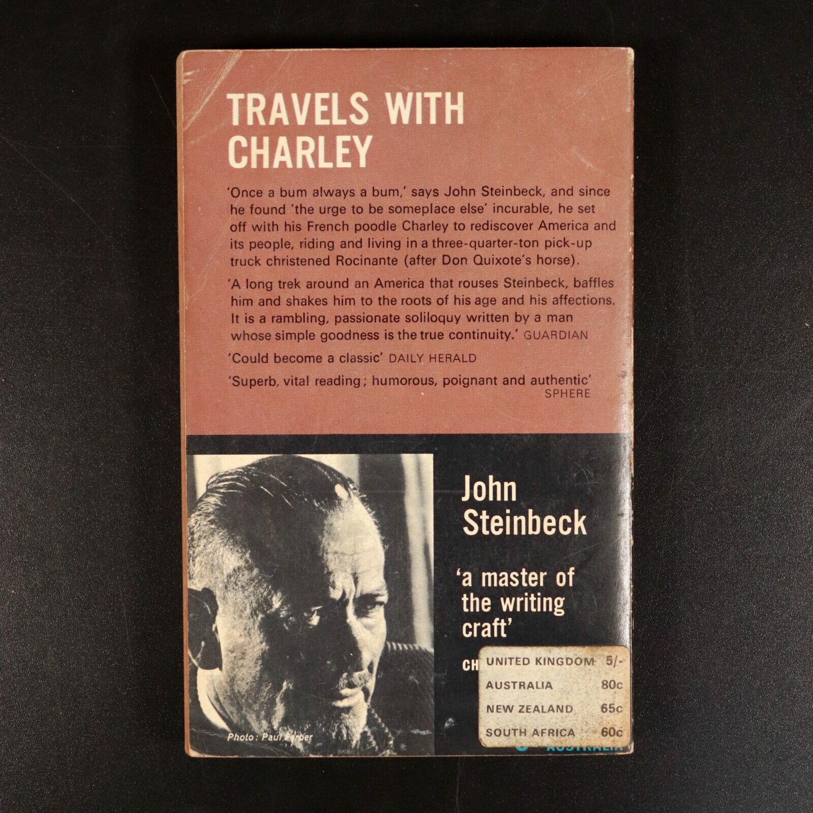 1965 Travels With Charley by John Steinbeck Vintage Fiction Book Paperback - 0