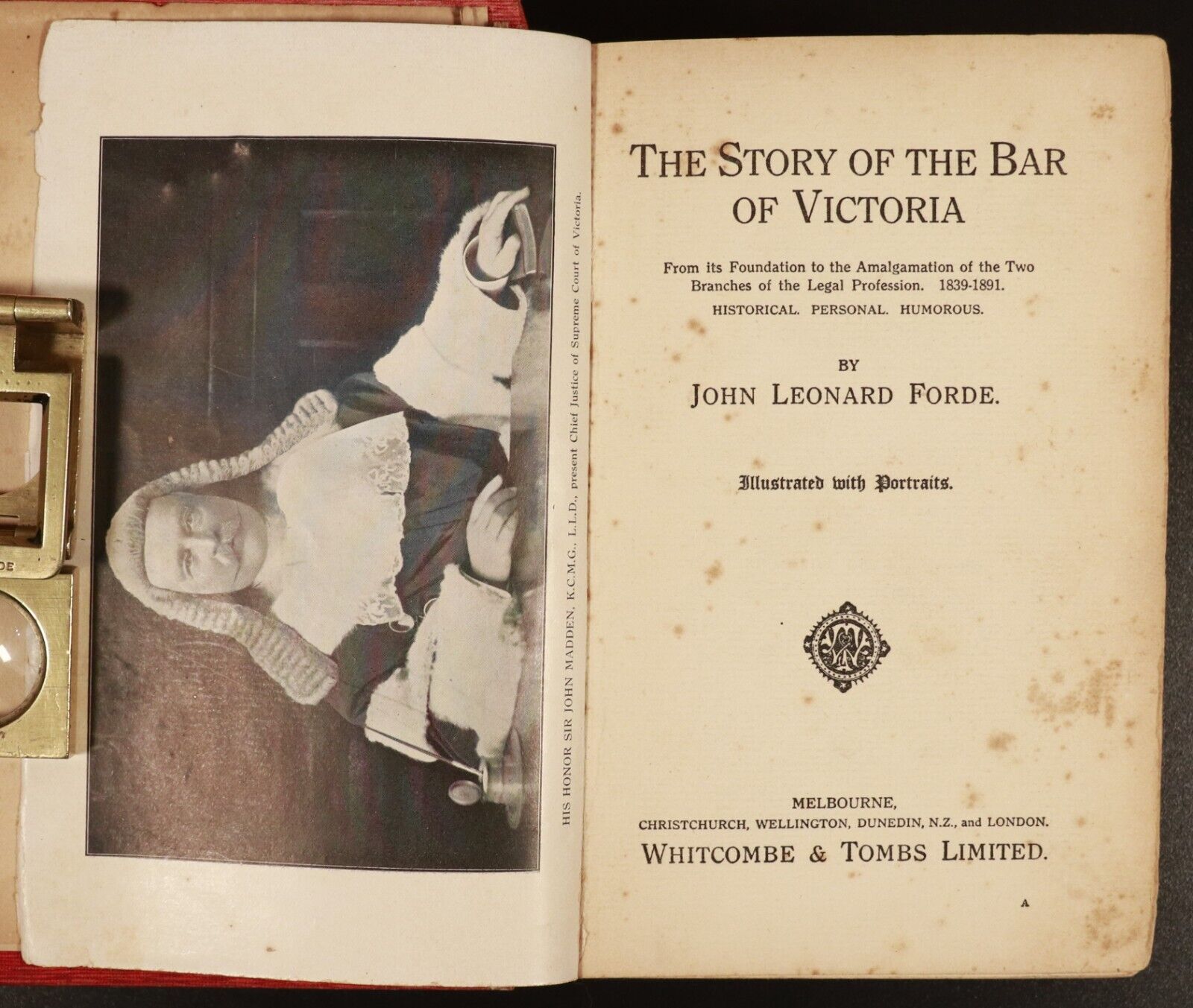 1910 Story Of The Bar Of Victoria Antique Australian Legal History Book JL Forde