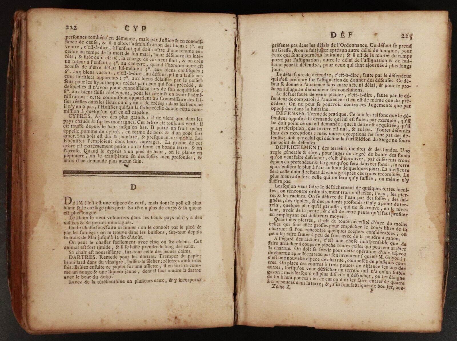1787 L'Agronome Ou Dictionnaire Portatif Du Cultivateur Antiquarian History Book