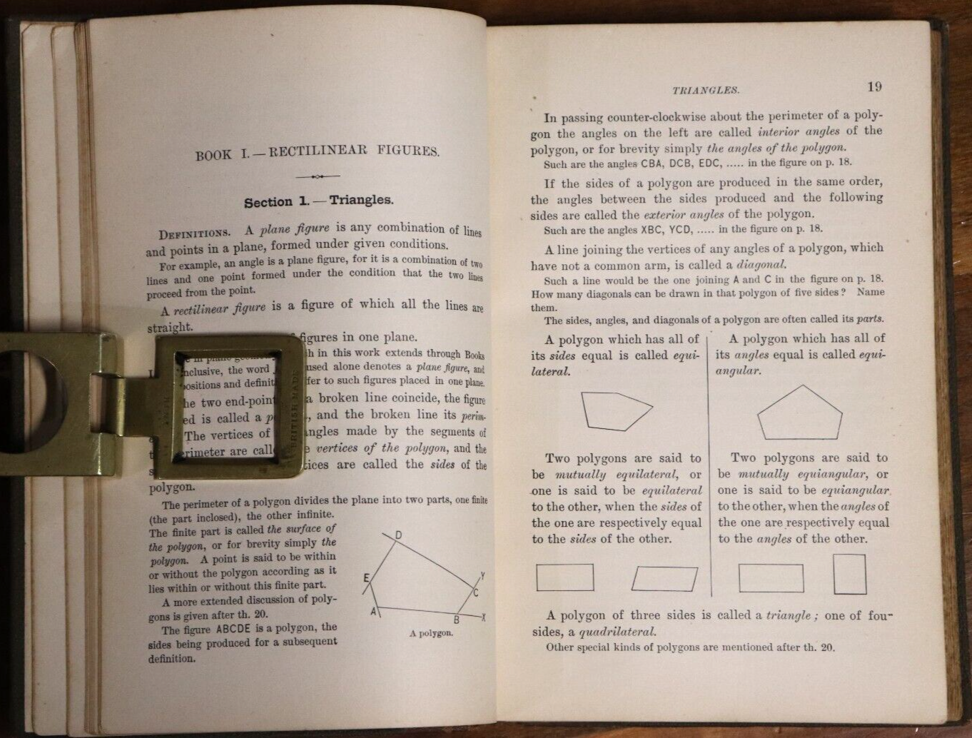 1895 Plane & Solid Geometry 1st Edition Antiquarian Mathematical Reference Book