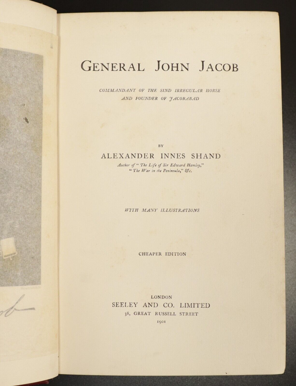 1901 General John Jacob by A.I. Shand - British East India Antique History Book