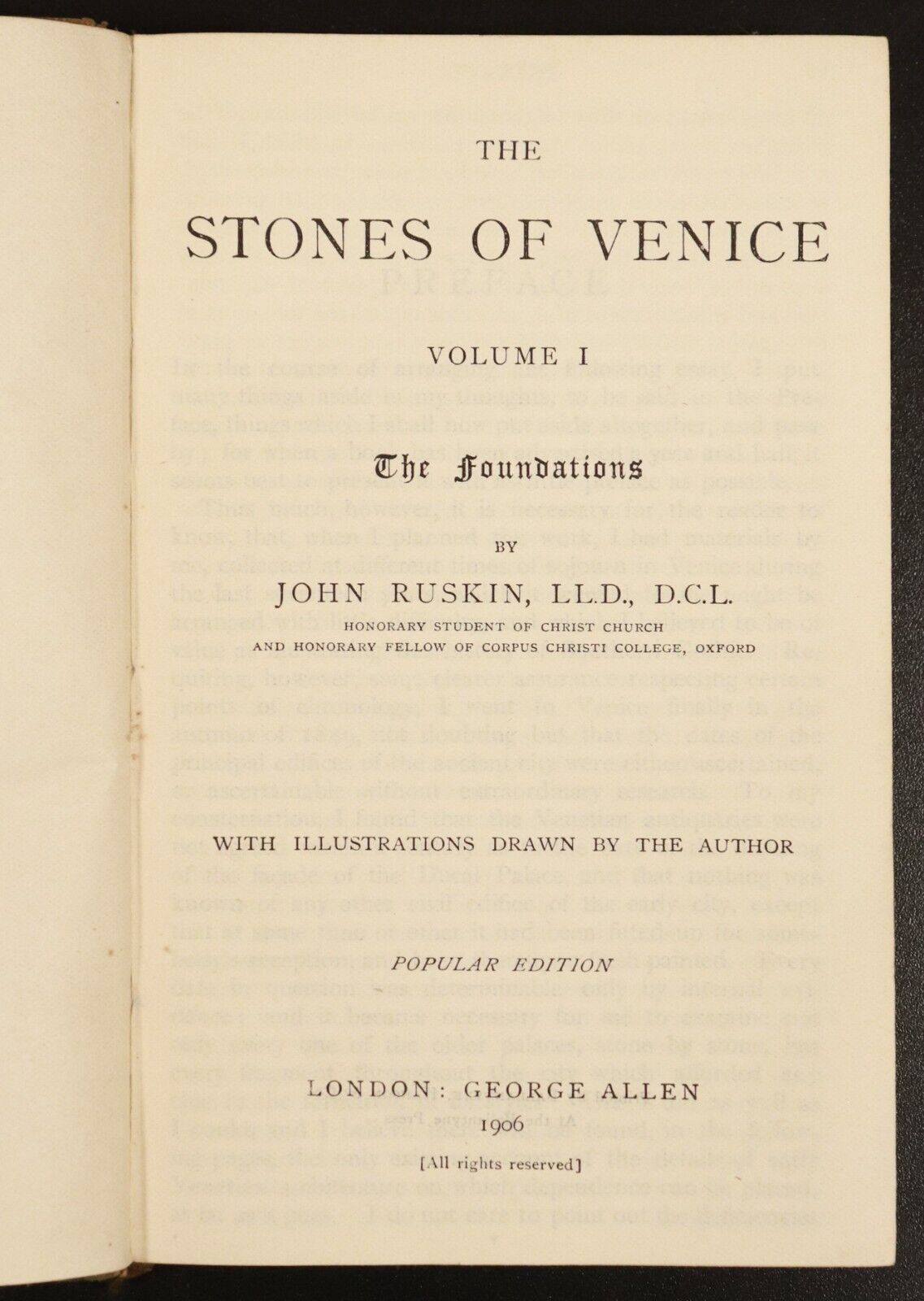 1906 3vol The Stones Of Venice by John Ruskin Antique Architecture Book Set - 0