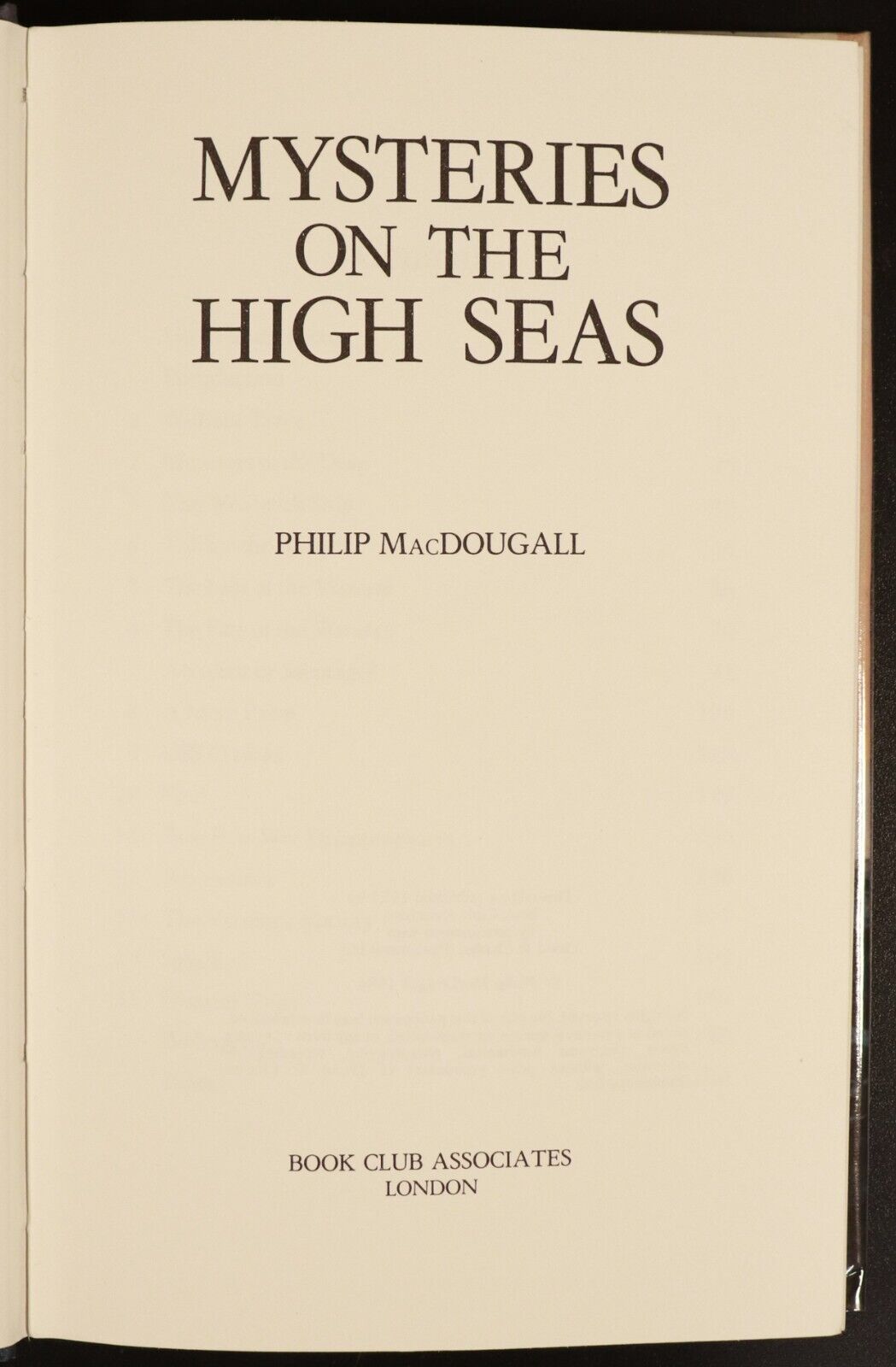 1984 Mysteries On The High Seas by P. MacDougall 1st Ed. Maritime History Book - 0