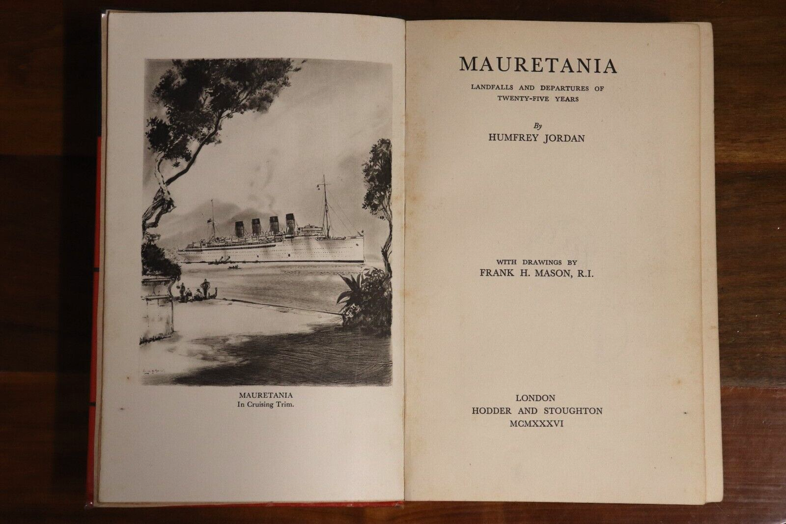 Mauretania by Humfrey Jordan - 1936 - 1st Edition Maritime History Book