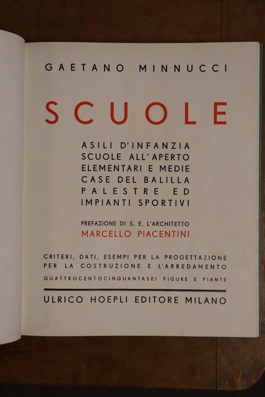 Scuole by Gaetano Minnucci - 1936 - Rare Italian Architecture Book 1st Edition - 0