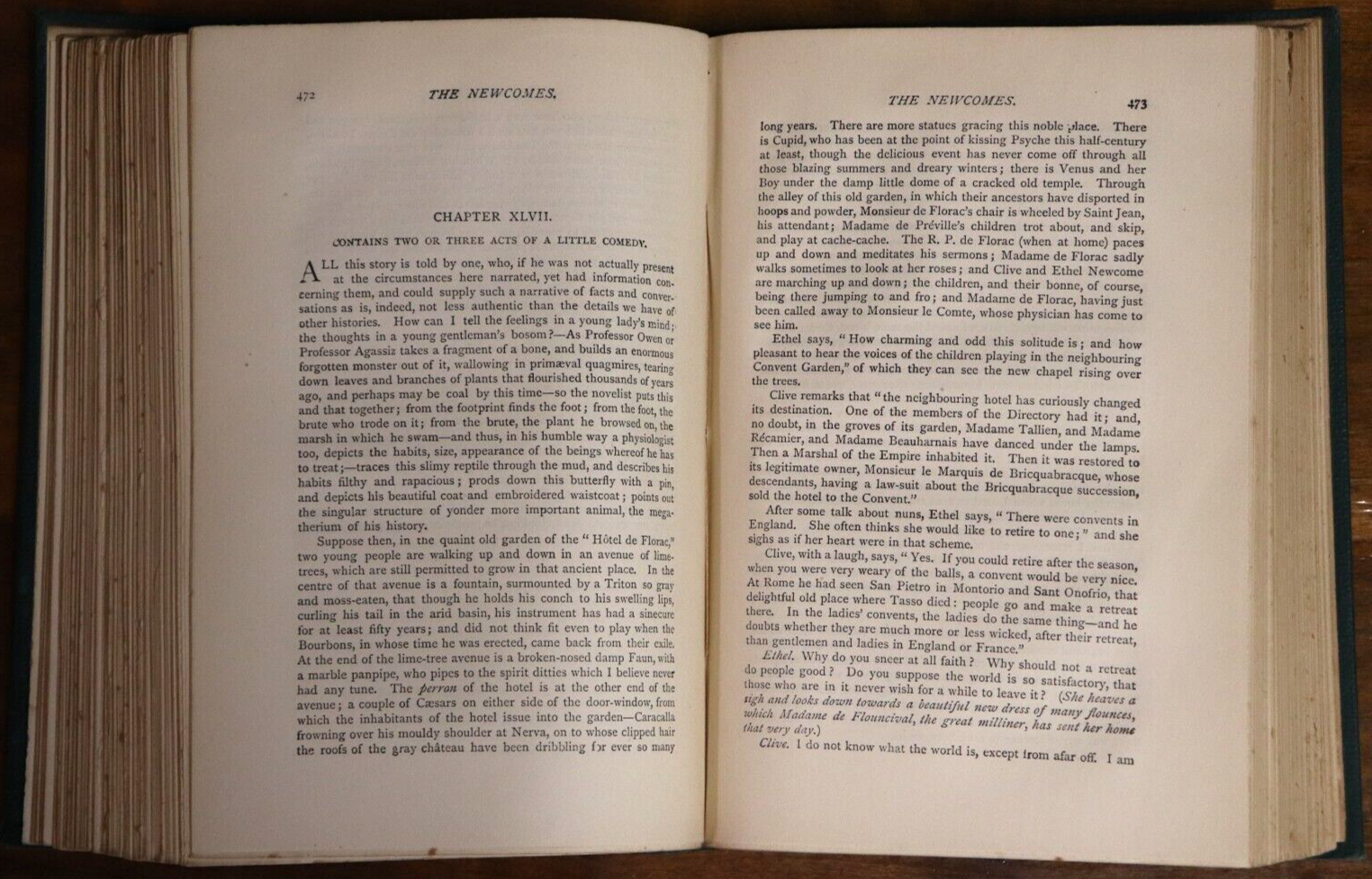 1885 The Newcomes by William Makepeace Thackeray Antique Fiction Book