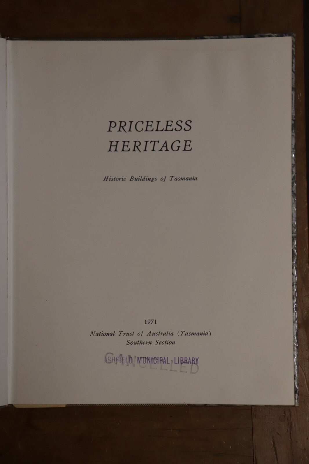 Priceless Heritage: Historic Buildings of Tasmania - 1971 Edition History Book - 0