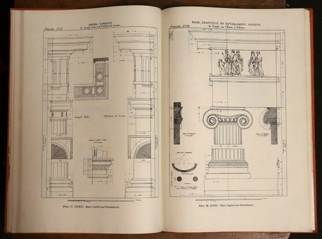 1942 A Parallel Of The Orders Of Architecture by Charles Normand Antique Book