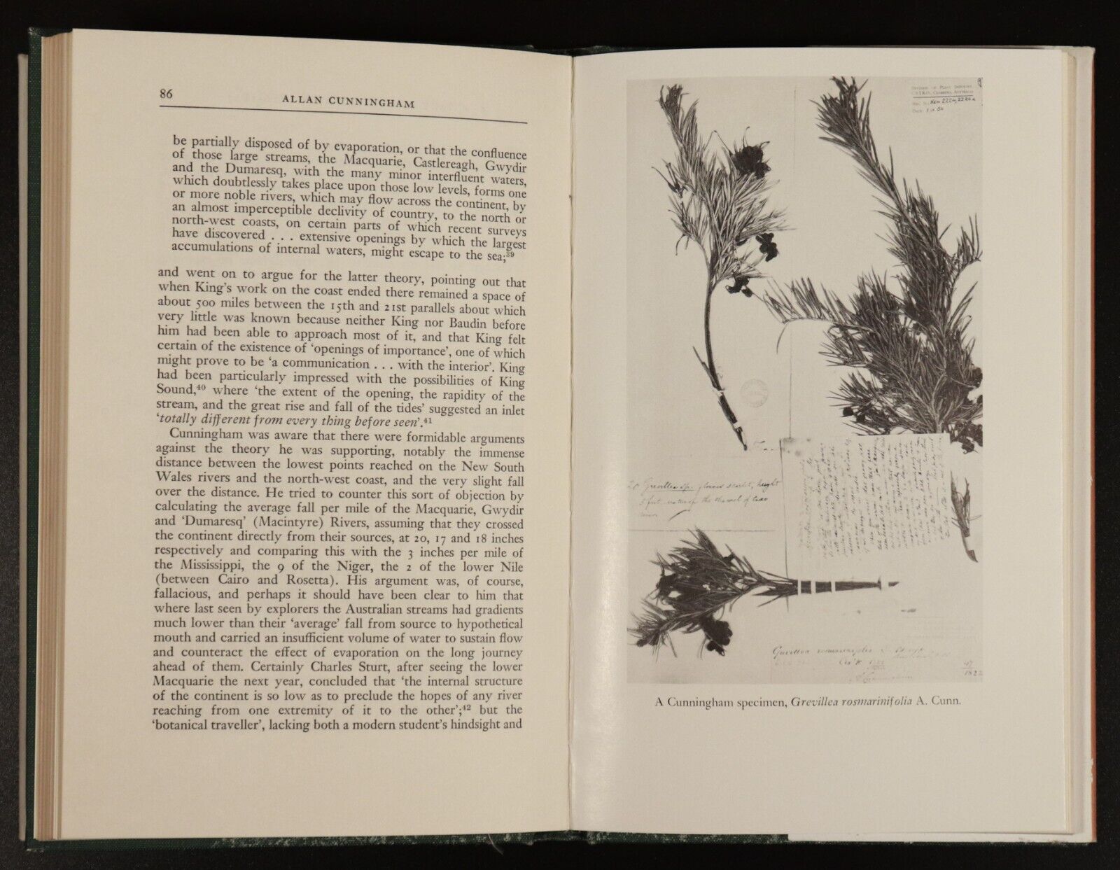 1970 Allan Cunningham: Botanist & Explorer Australian Exploration History Book