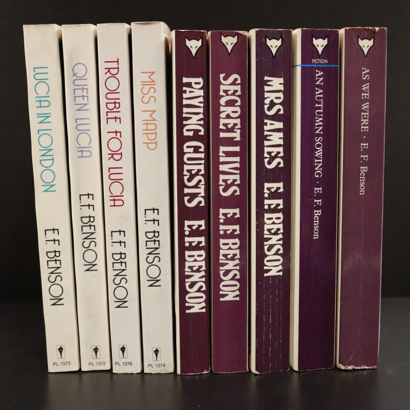 1985 The Works Of E.F. Benson 9 Book Bundle Make Way For Lucia As We were