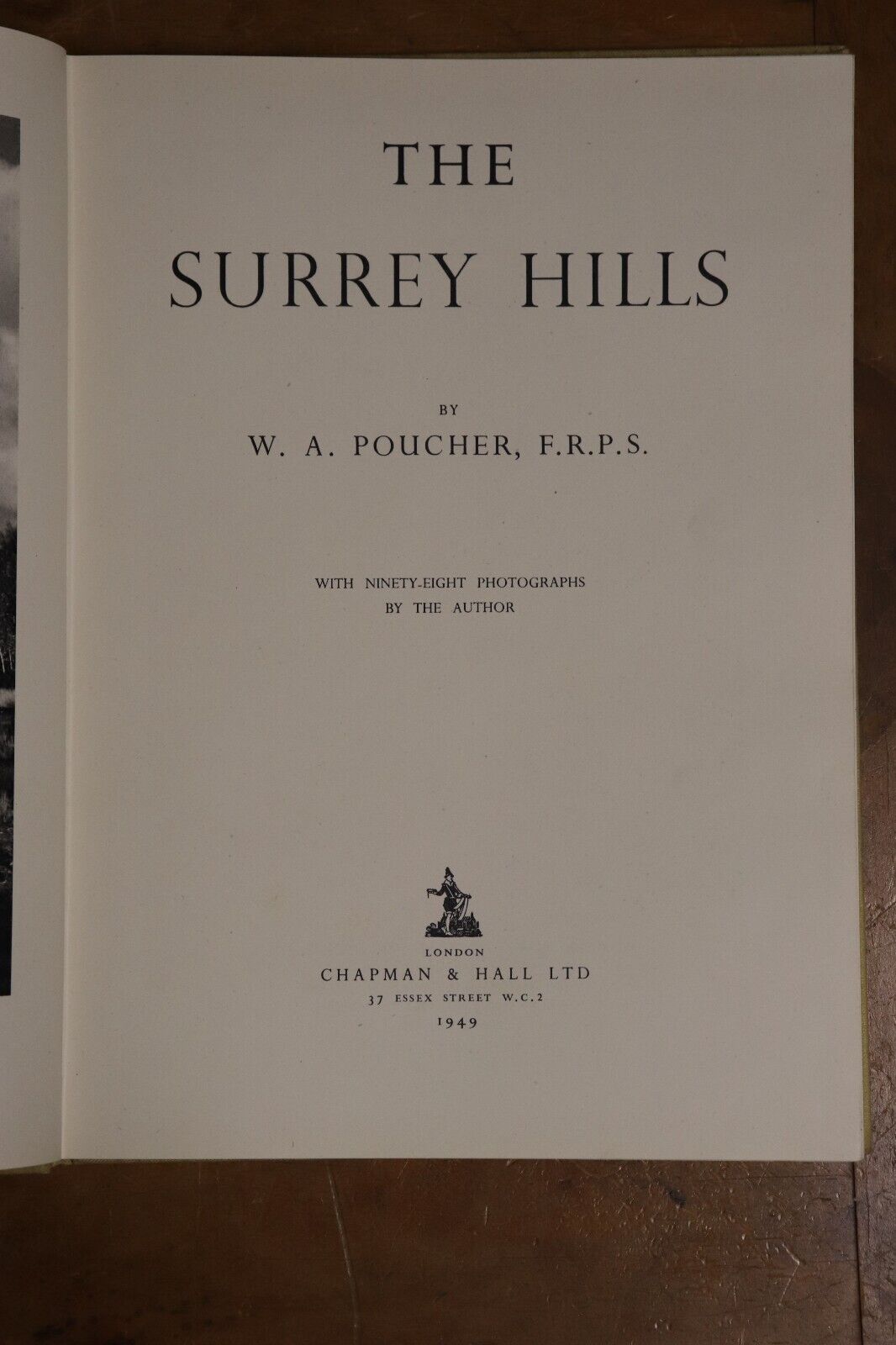 The Surrey Hills by WA Poucher - 1949 - Antique British History Book - 0