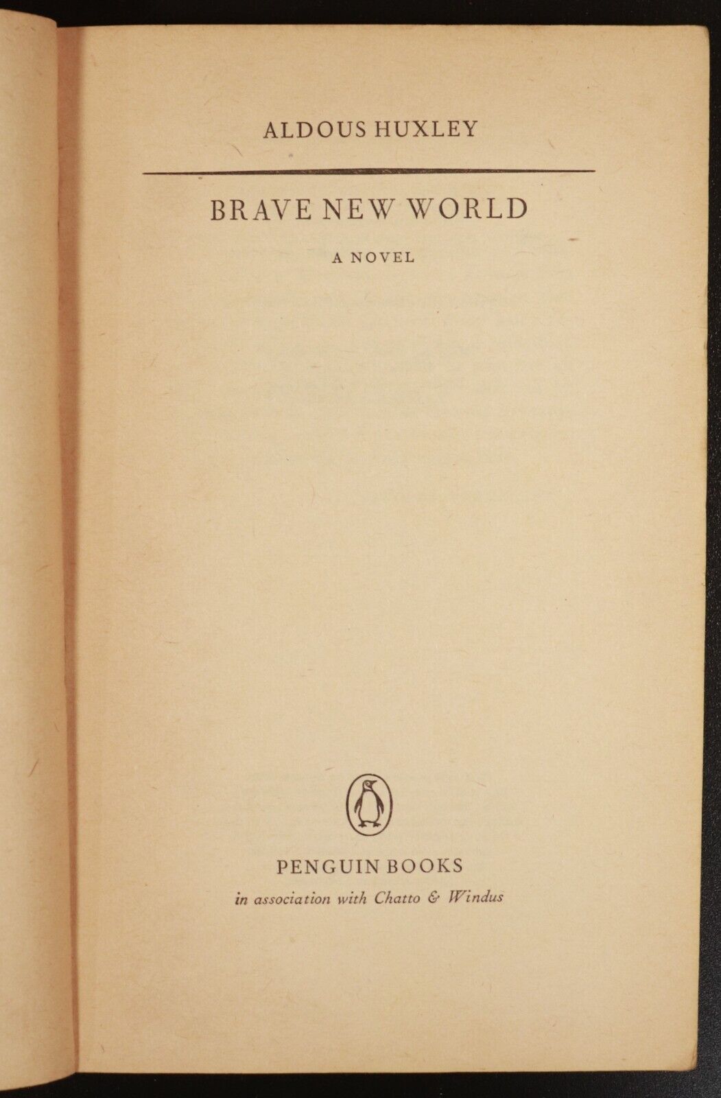 1969 Brave New World by Aldous Huxley Vintage Dystopian Fiction Book