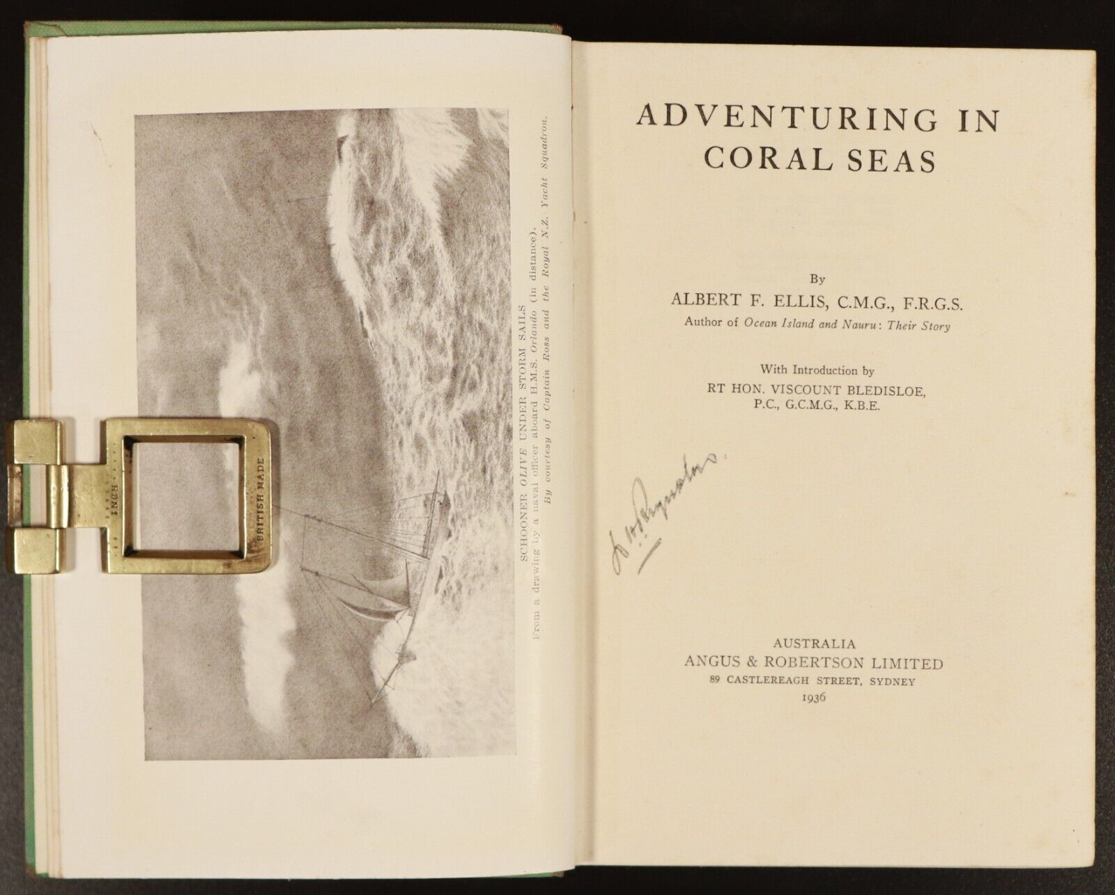 1936 Adventuring In Coral Seas by A.F. Ellis 1st Ed Antique Natural History Book - 0