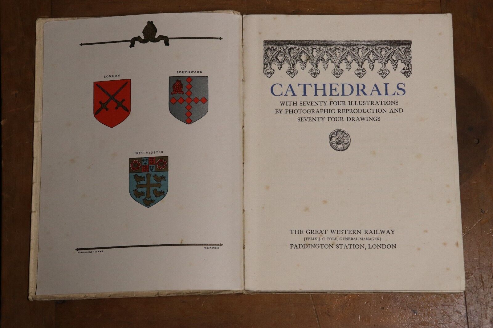 Cathedrals by The Great Western Railway - 1924 - Antique Architecture Book - 0