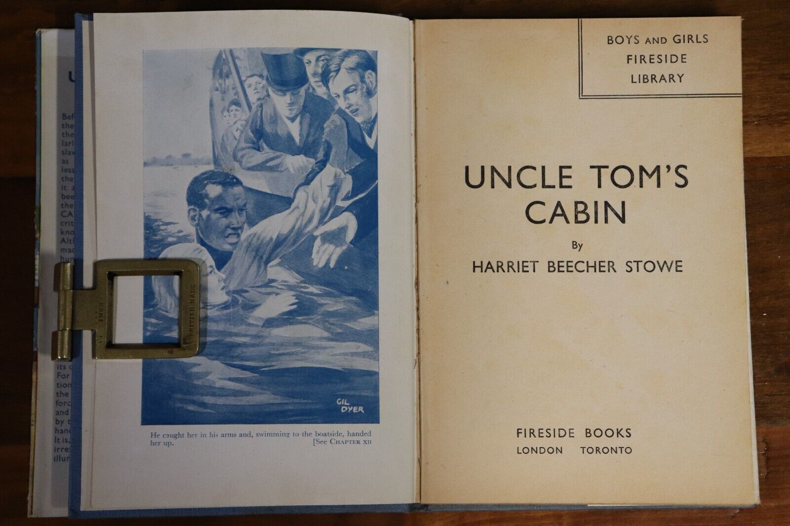 Uncle Tom's Cabin by HB Stowe - c1945 - Antique Book Novel American History