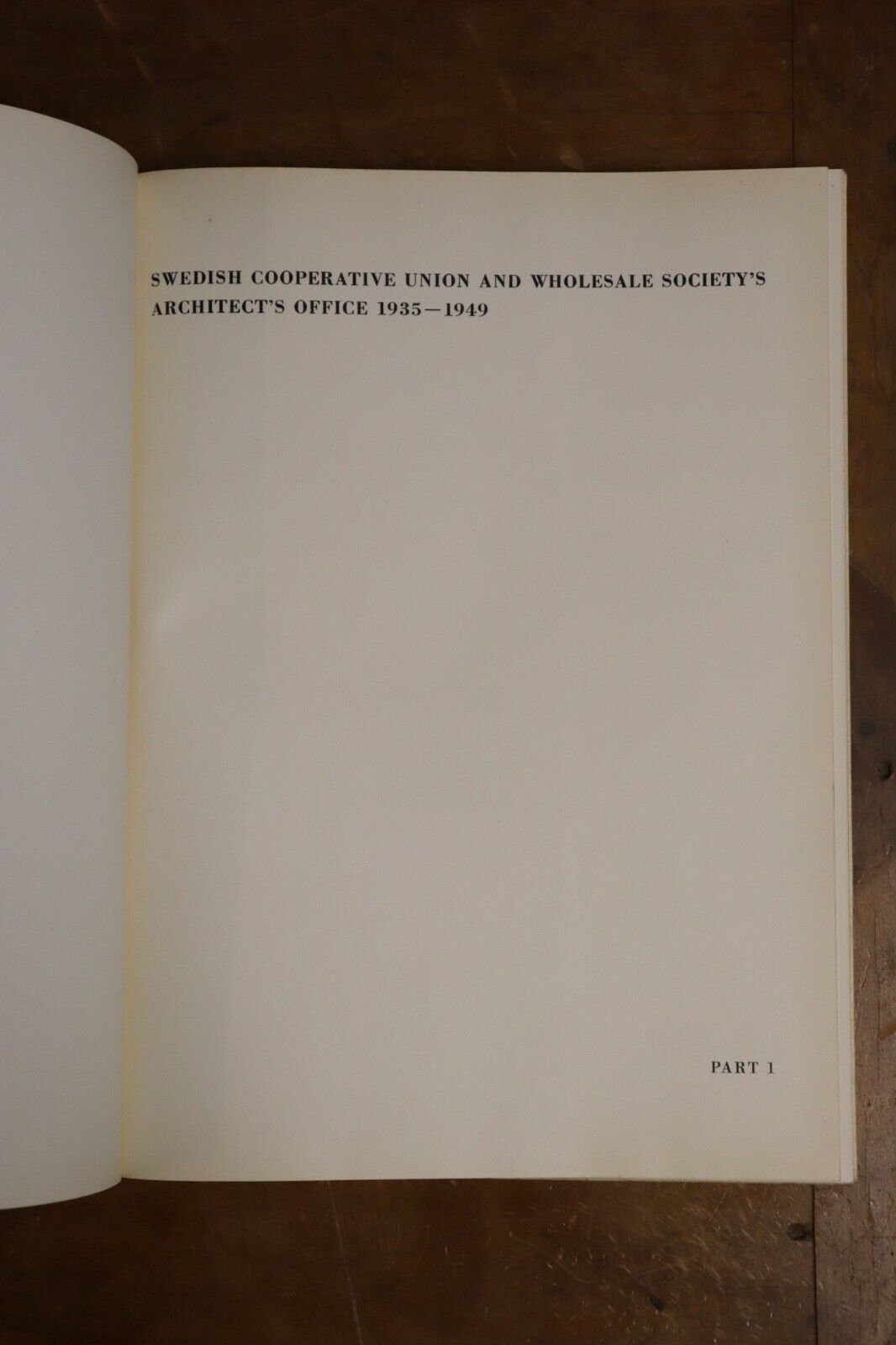 Swedish Cooperative Union Architects Office - 1949 - Rare Antique Book - 0