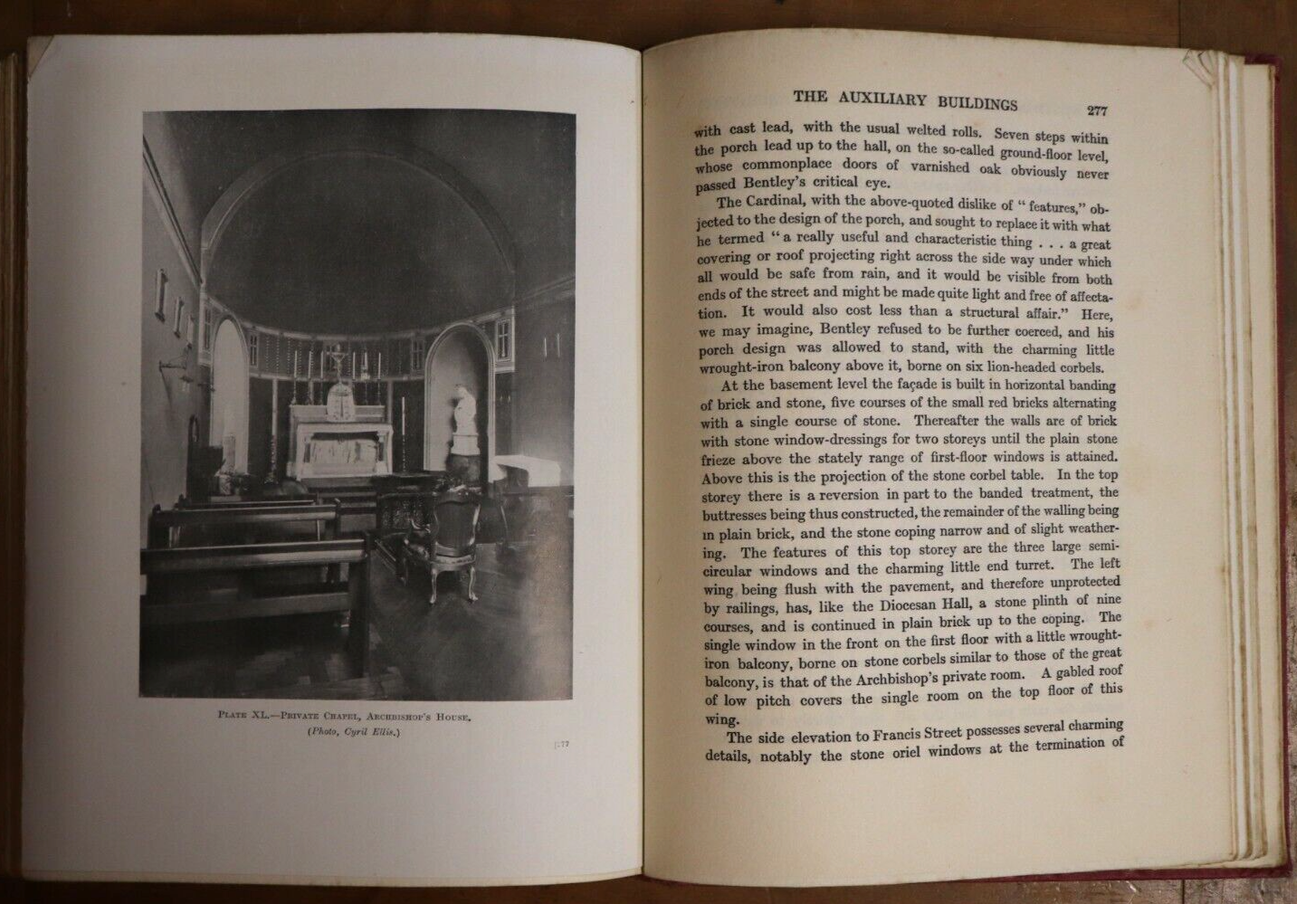 1919 Westminster Cathedral & Its Architect Antique Architecture History Book