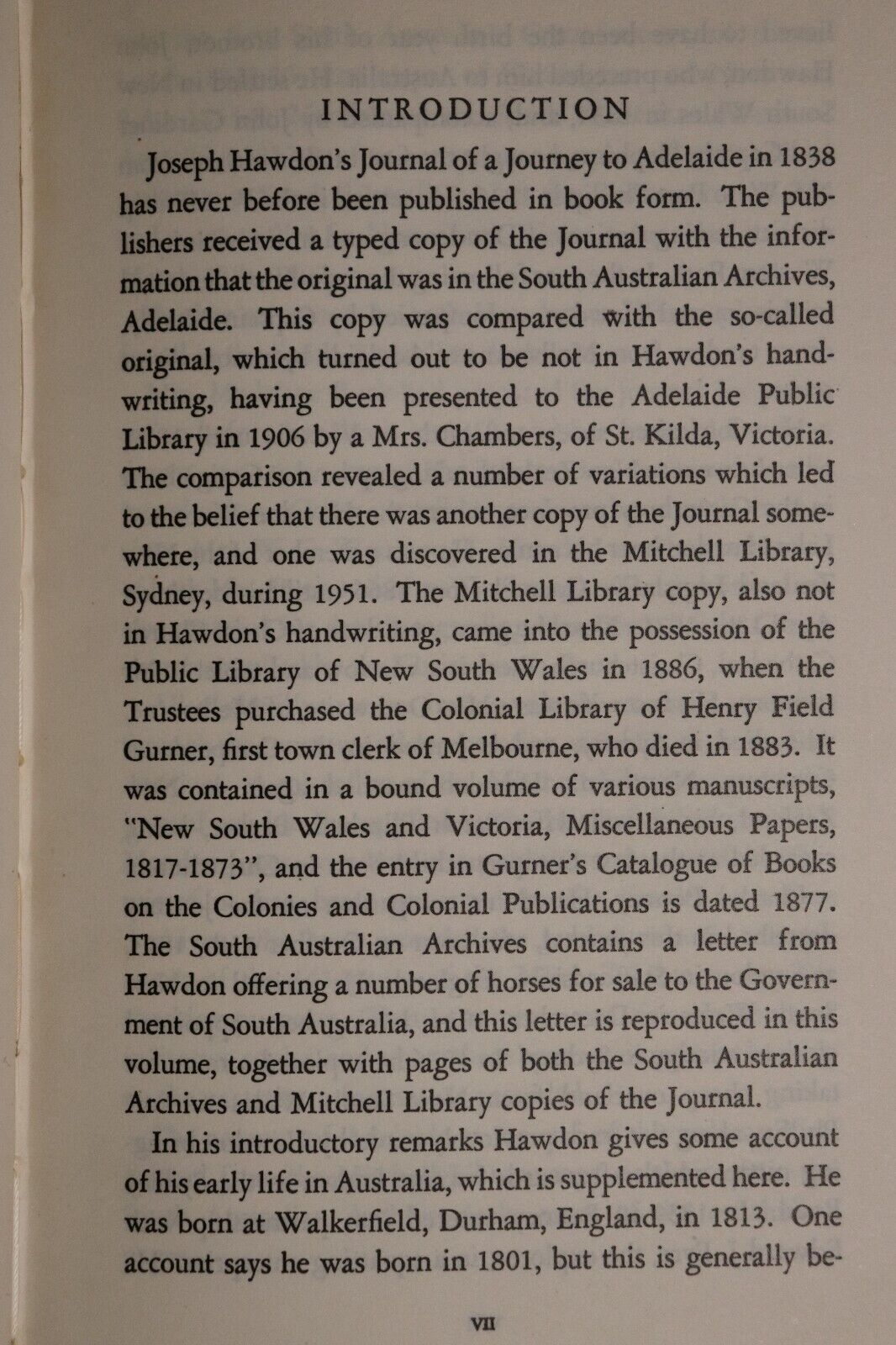 Journal Of A Journey From NSW To Adelaide - 1952 - Australian History Book