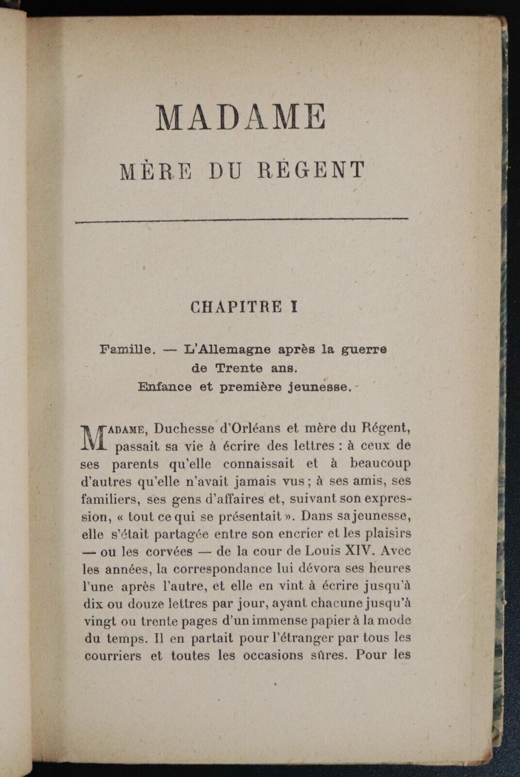 1923 Madame Mere Du Regent by Arvede Barine French History Book Fine Binding