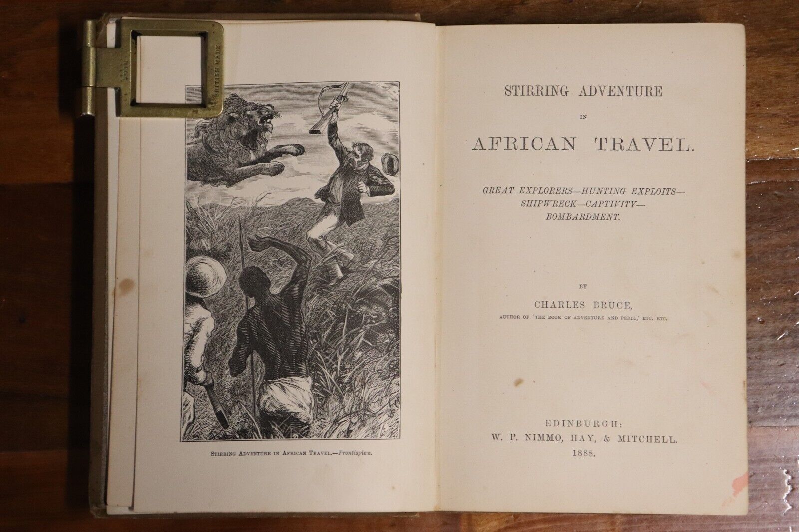 Stirring Adventure In African Travel - 1888 - Rare Livingstone Exploration Book - 0