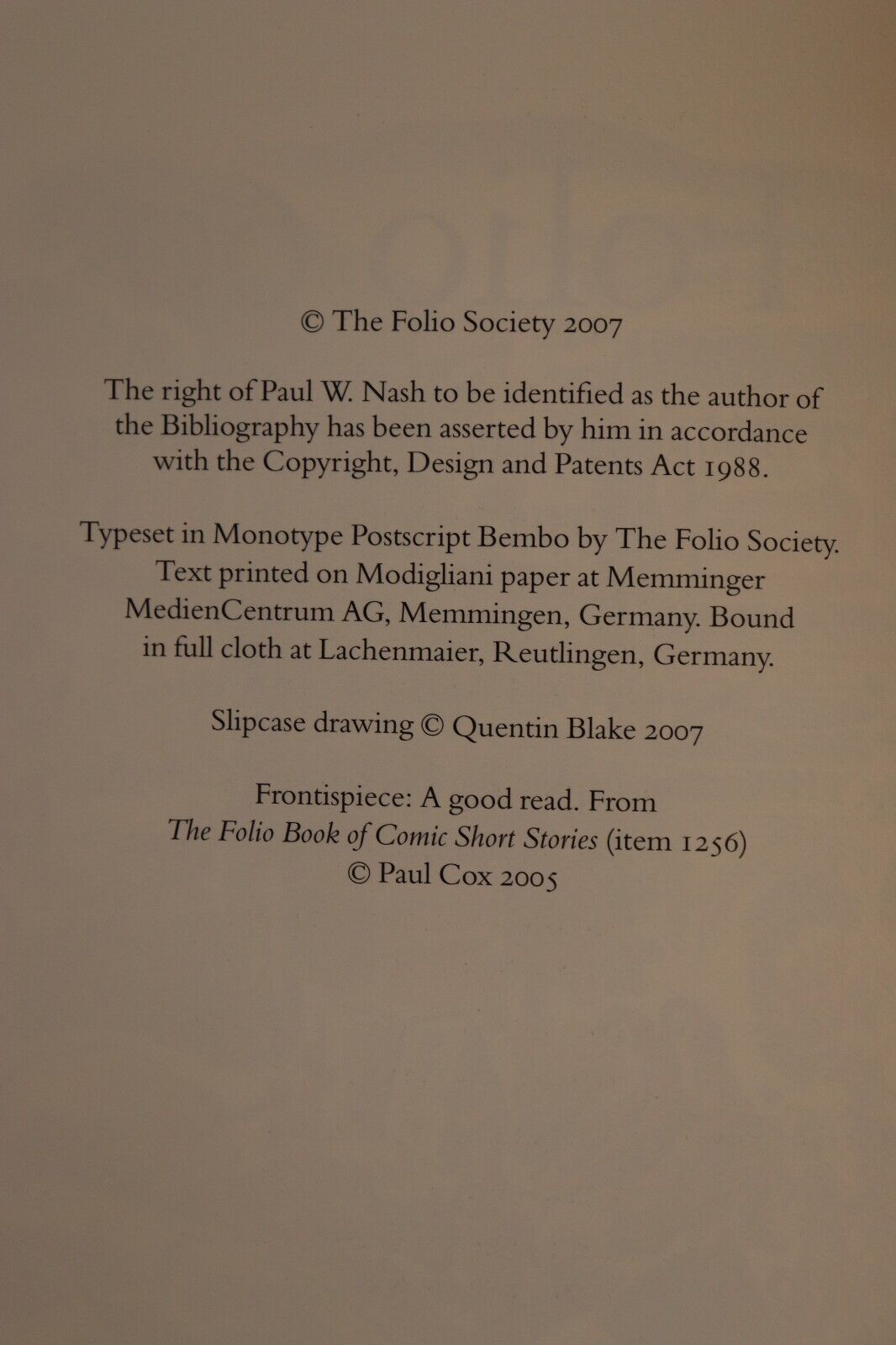 Folio 60: A Bibliography Of The Folio Society - 2007 - Literature Book