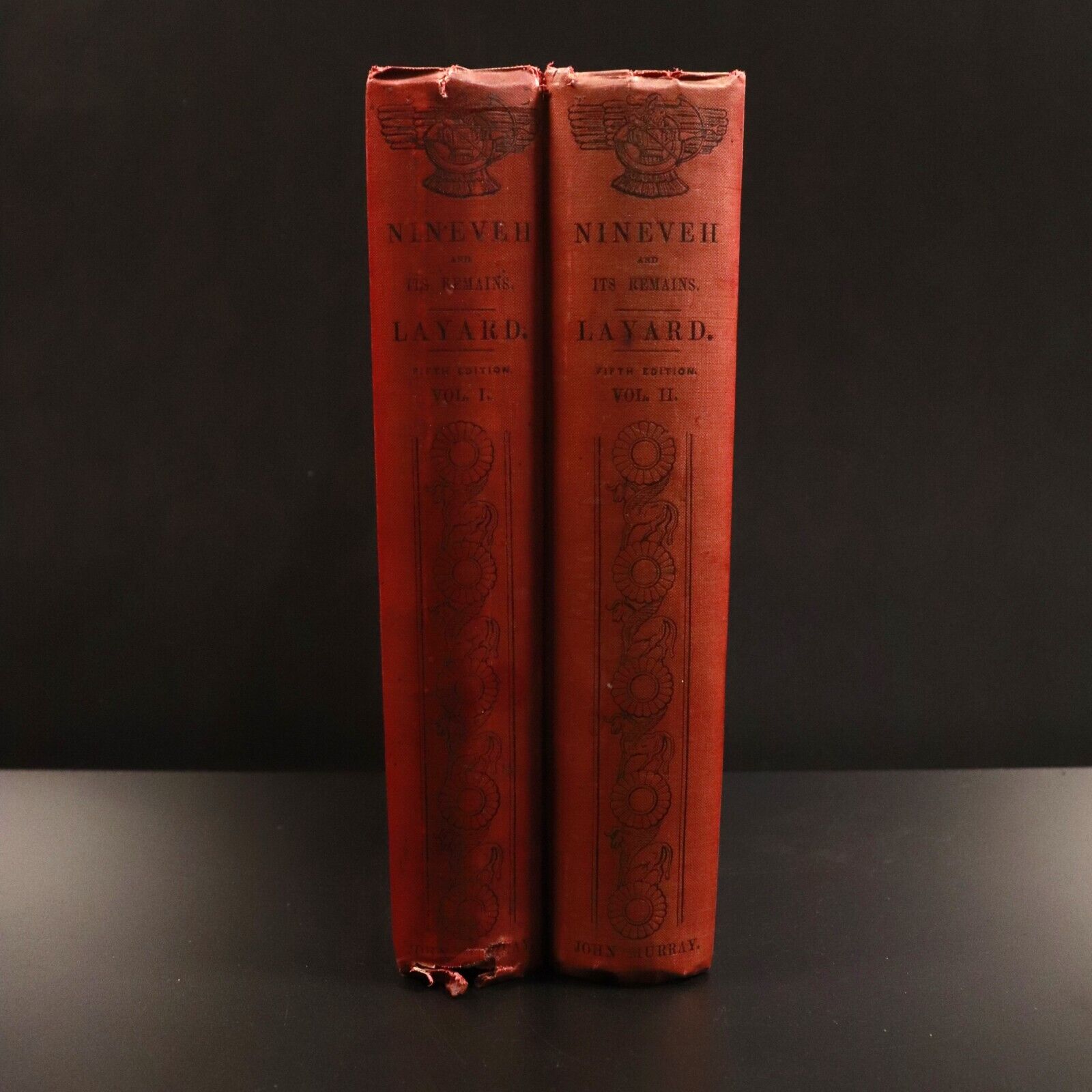 1850 2vol Nineveh And Its Remains by A.H. Layard Antiquarian Book Set Babylon