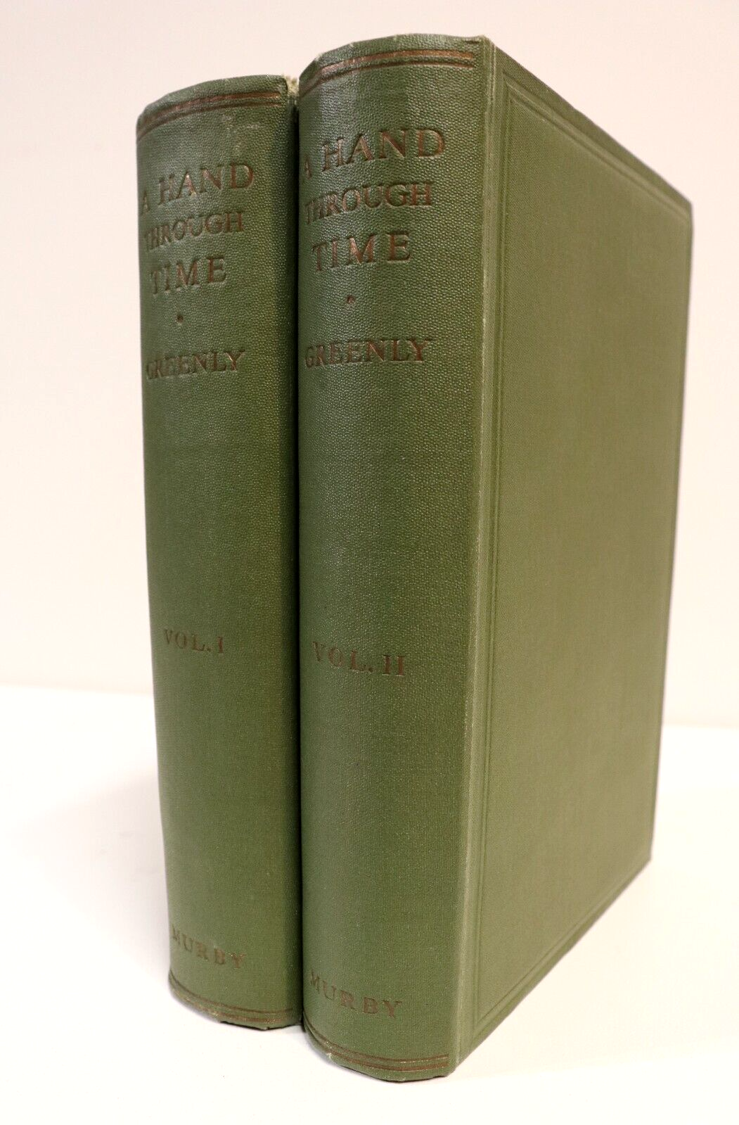 A Hand Through Time by Edward Greenly - 1938 - Antique 2 Volume Book Set