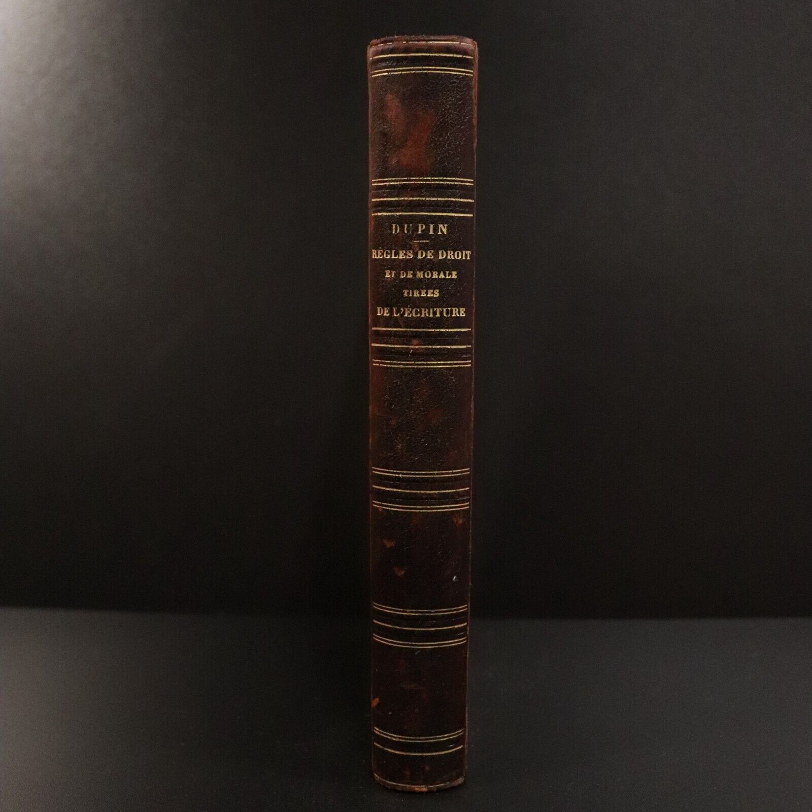 1858 Règles de Droit et de Morale by M. Dupin Antiquarian French Theology Book