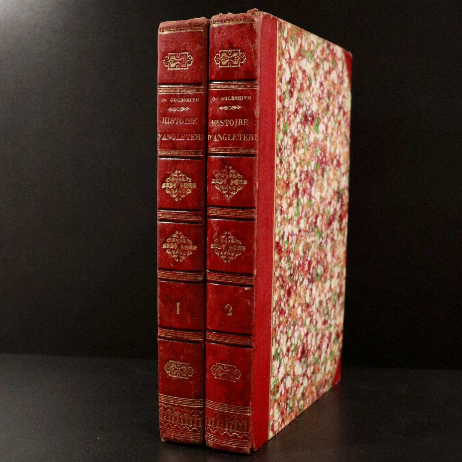 1837 2vol Histoire D'Angleterre by Oliver Goldsmith British History Books French