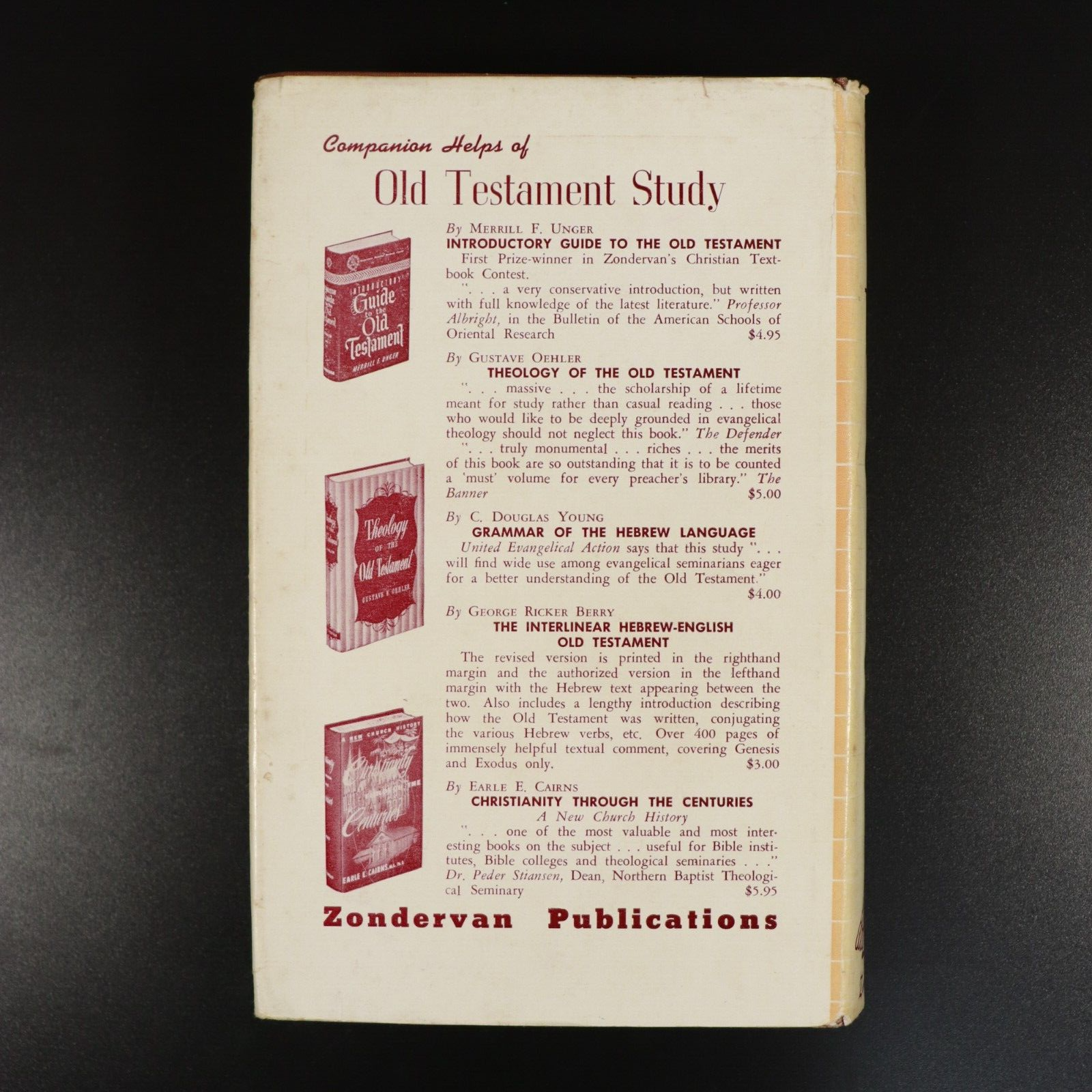 1956 Archeology & The Old Testament - Archaeology & Religious History Book