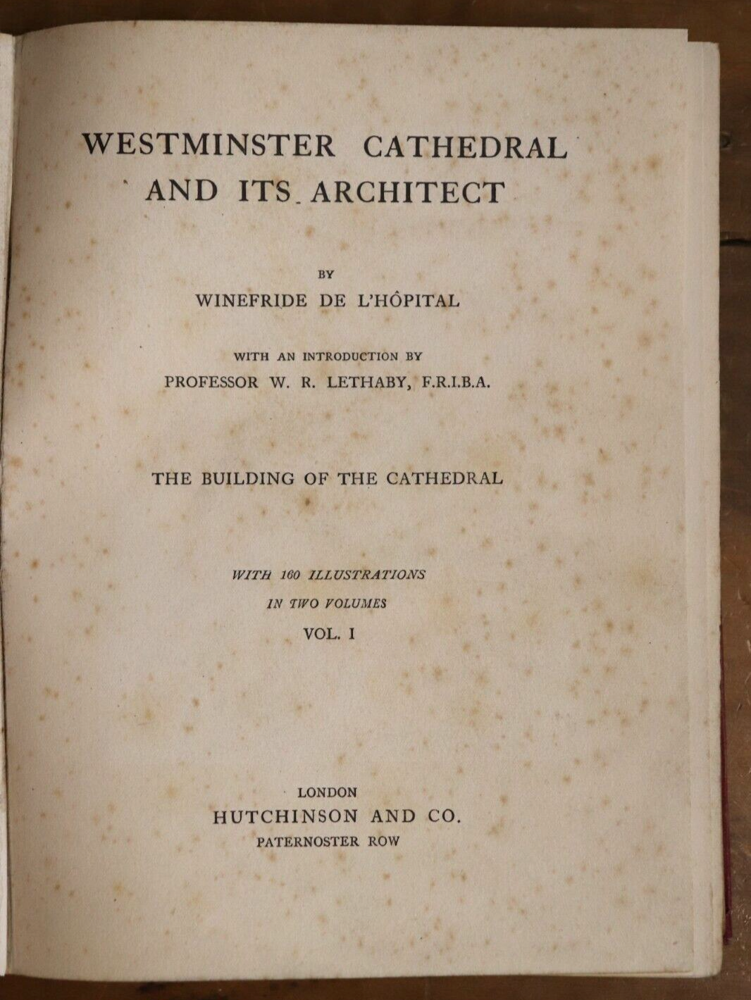 1919 Westminster Cathedral & Its Architect Antique Architecture History Book - 0