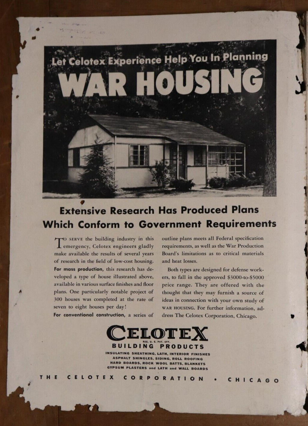 1942 The Architectural Forum: War Housing Antique Architecture Book May 1942