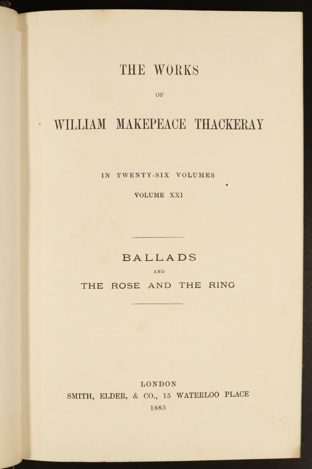 1885 Ballads by William Makepeace Thackeray Antique Fiction Illustrated Book