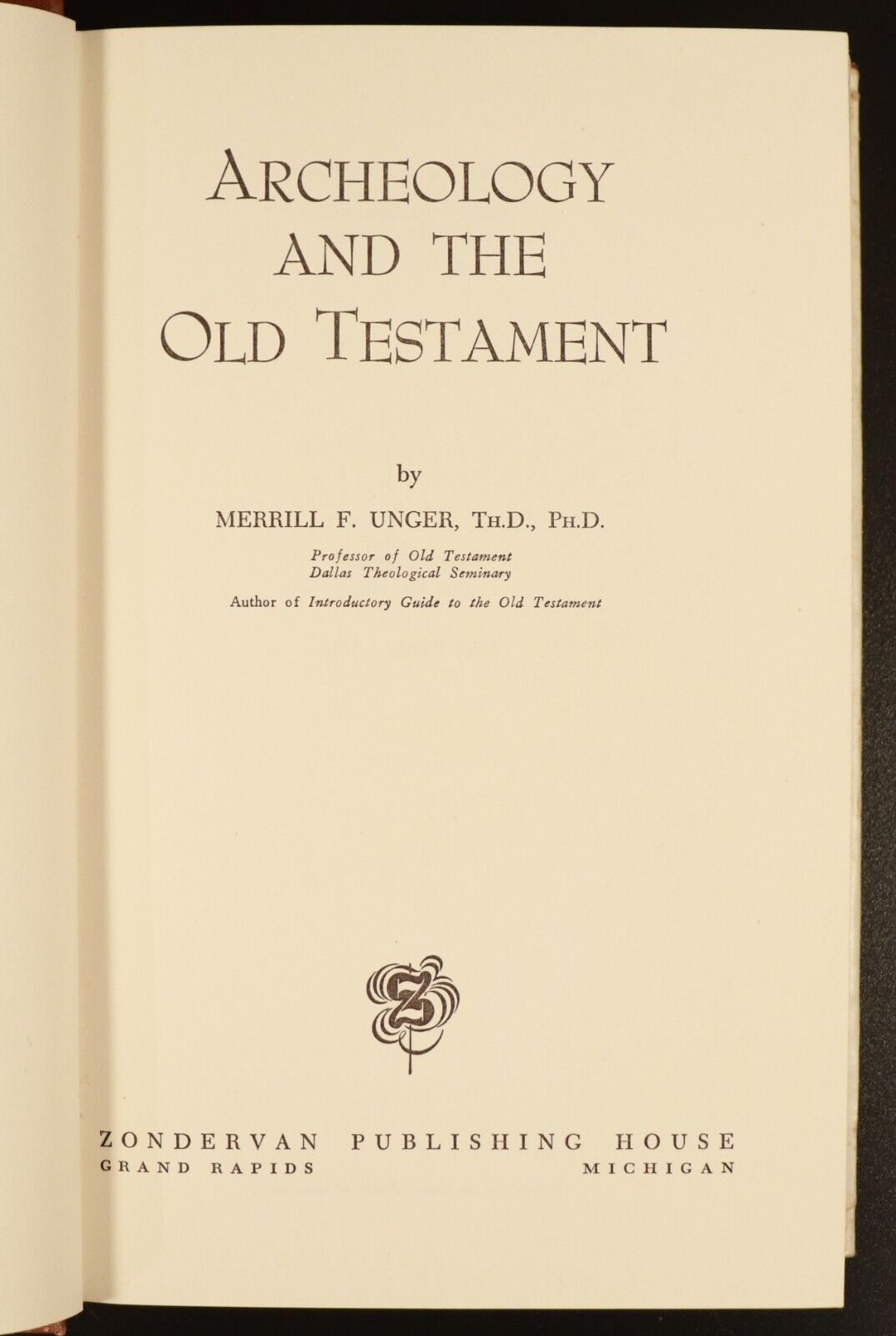 1956 Archeology & The Old Testament - Archaeology & Religious History Book - 0