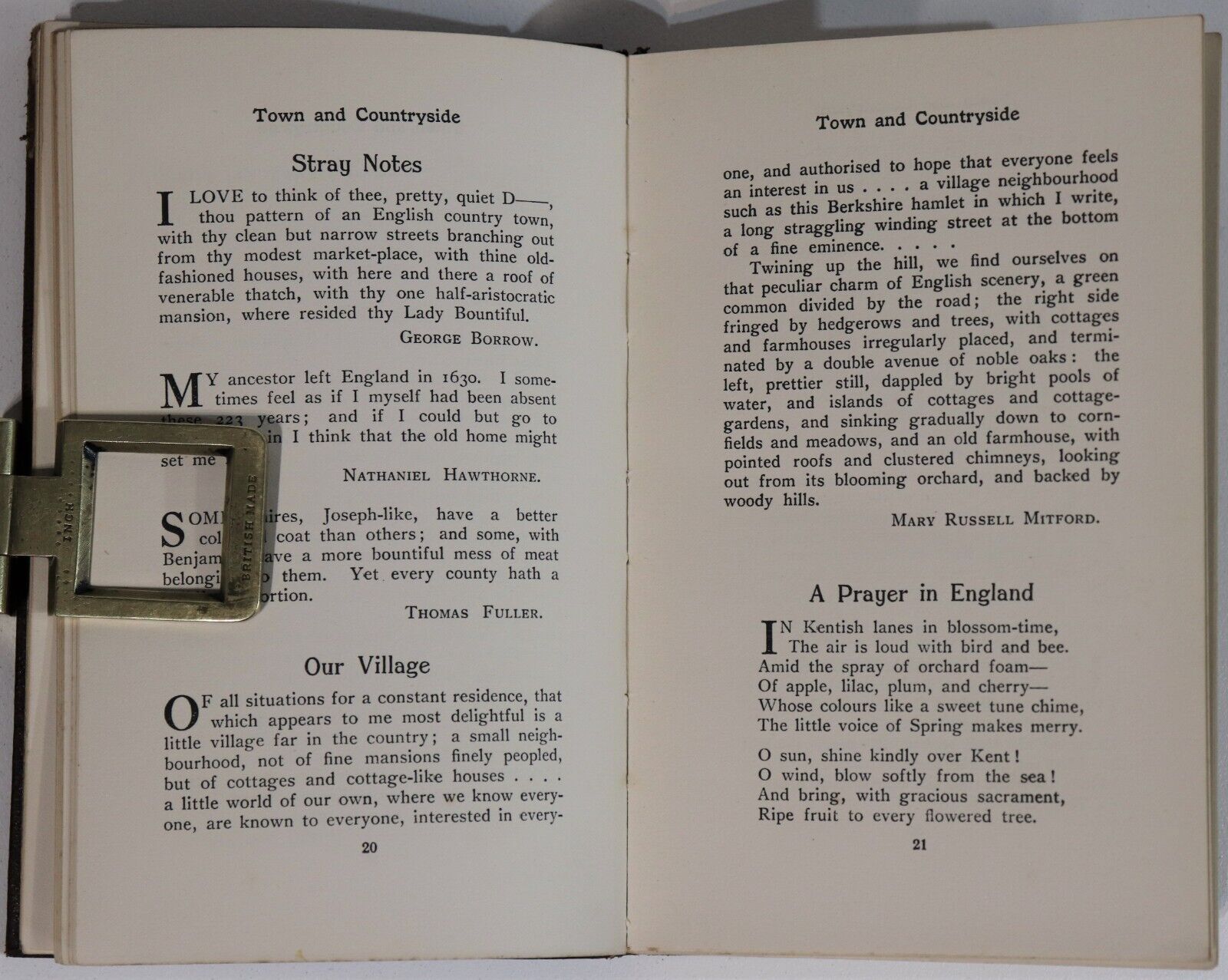 The Charm Of England by Thomas Burke - c1920 - Antique British History Book