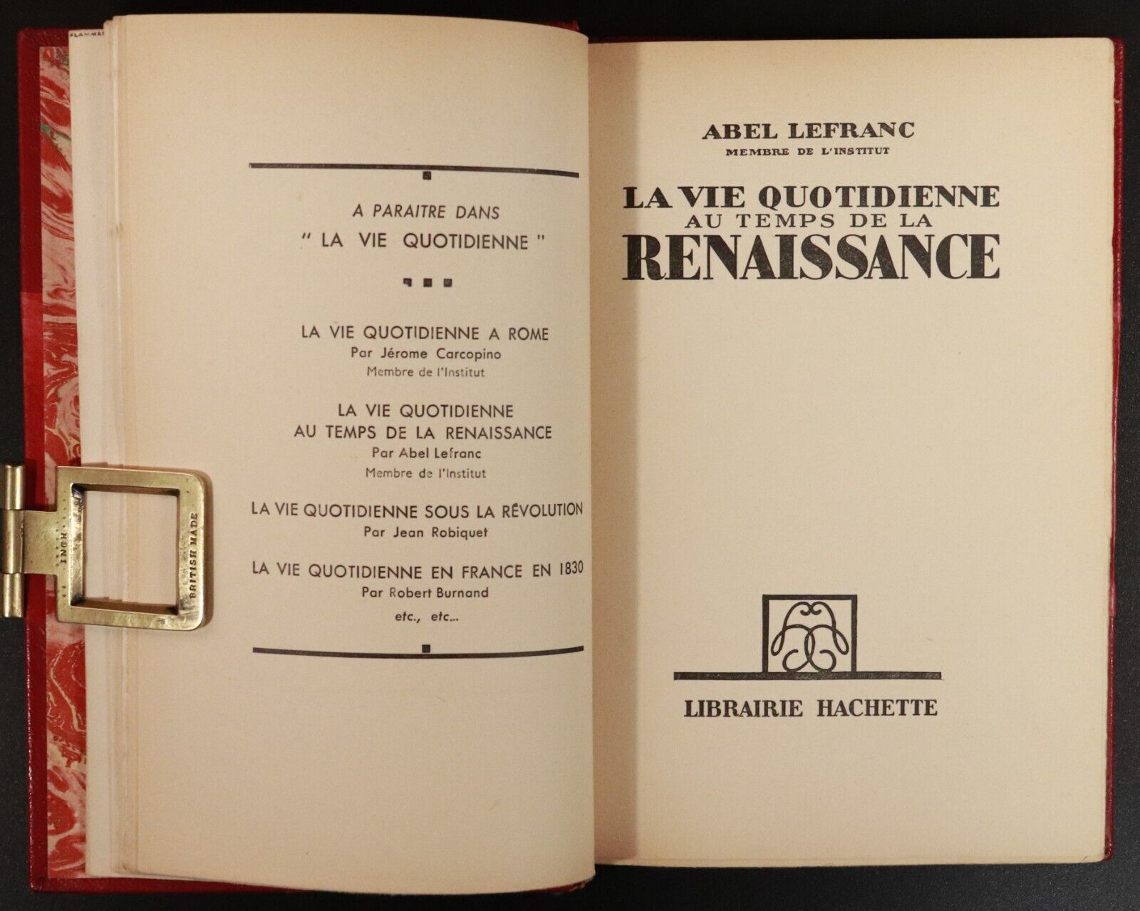 1938 La Vie Quotidienne Au Temps De La Renaissance French Book Fine Binding