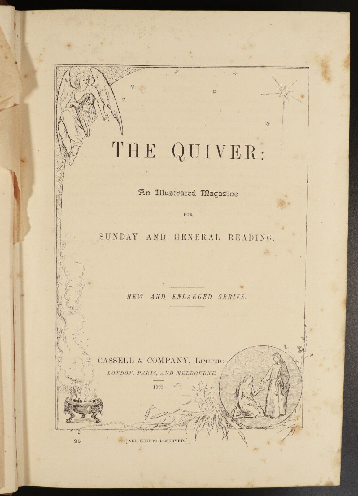 1891 The Quiver: An Illustrated Magazine Antique British Literature Book