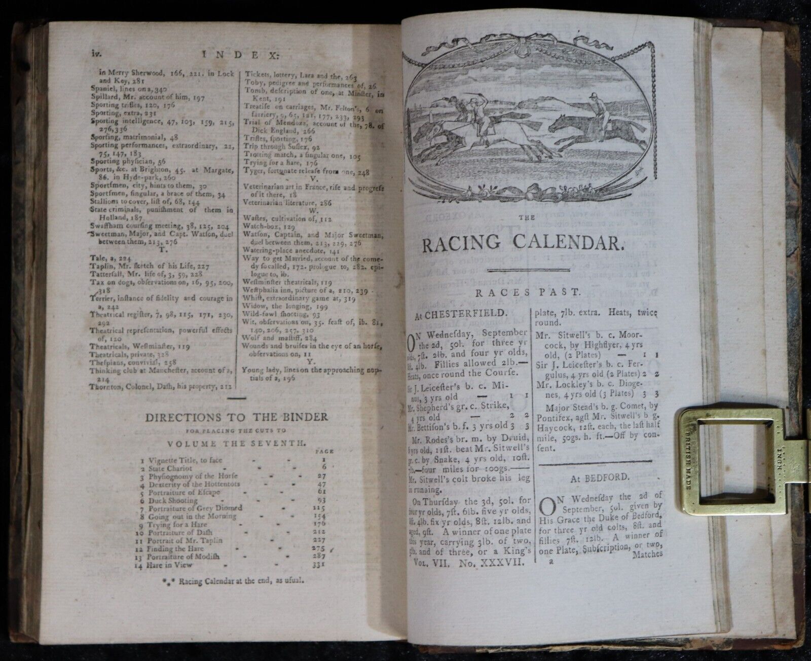 The Sporting Magazine: Monthly Calendar - 1796 - Antiquarian Sport History Book